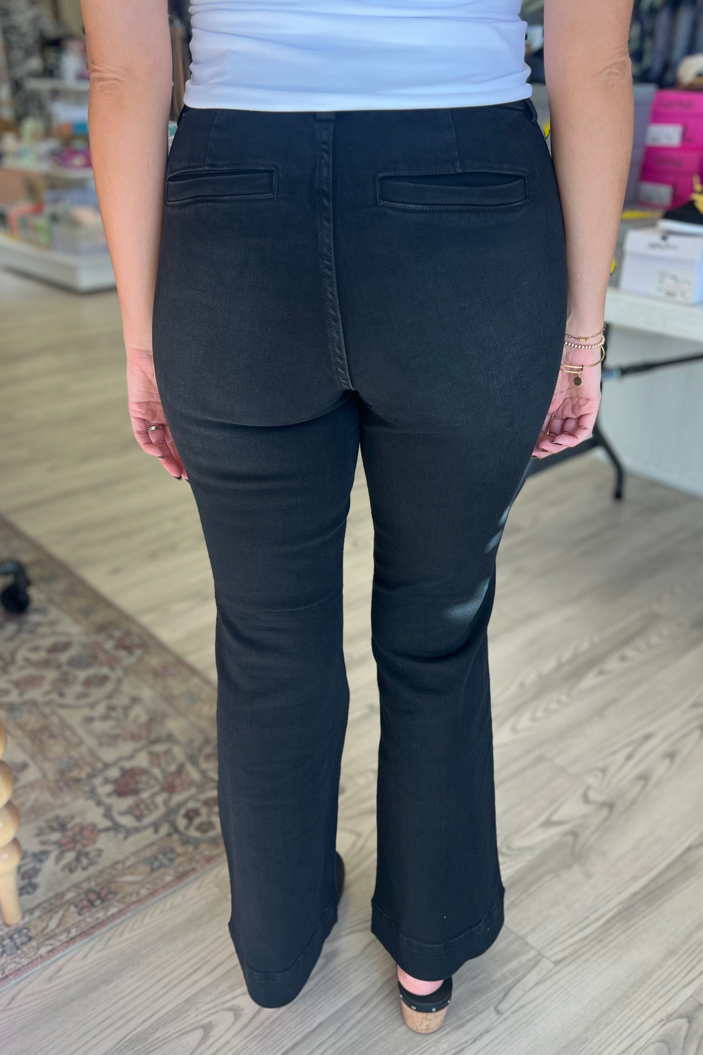 Wide Waistband Trouser Flare 32" Inseam BOTTOMS LIVERPOOL