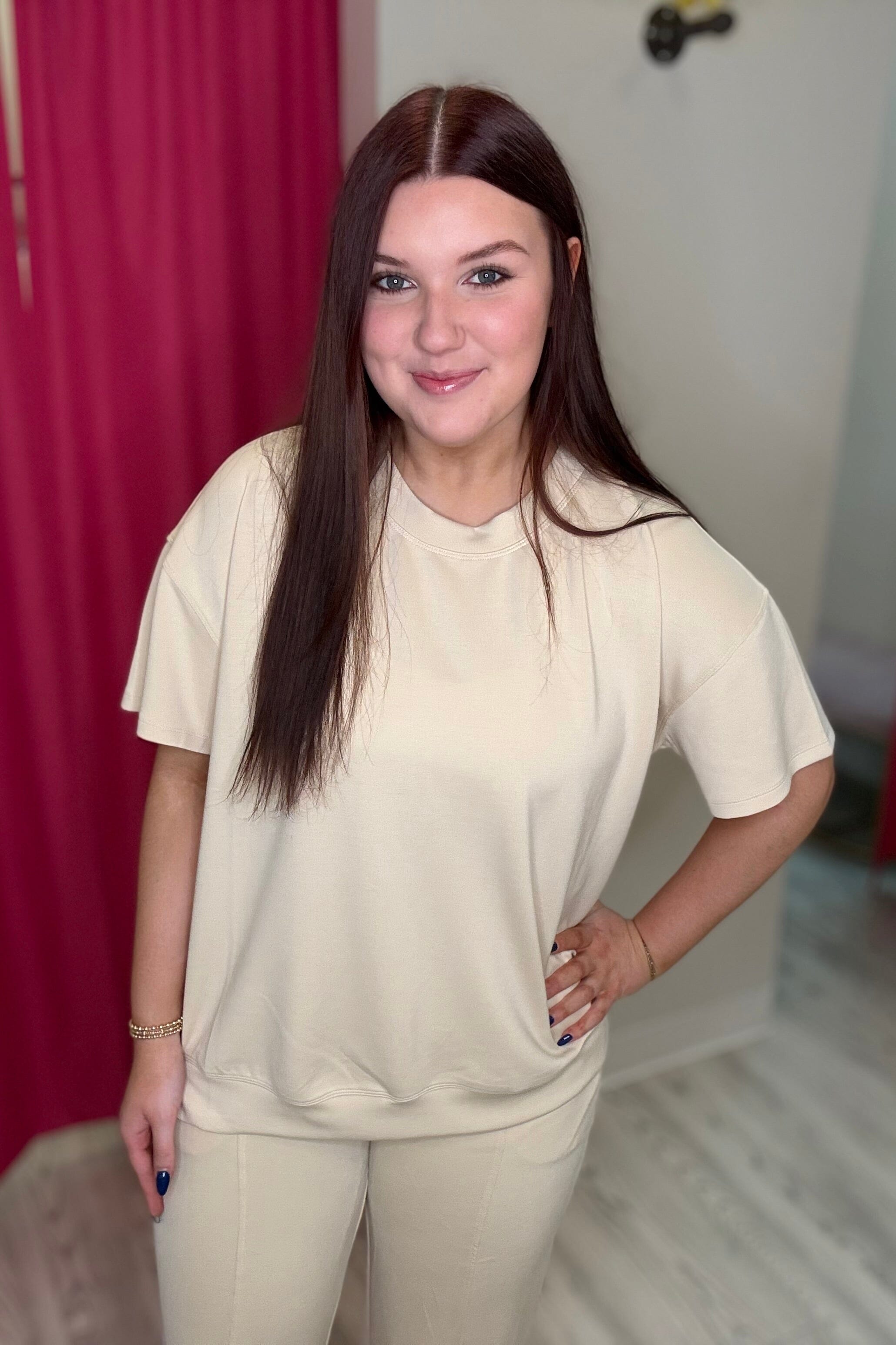 Sofie Buttery Soft Short Sleeve Tee JRTOP CASUAL TOP YELETE