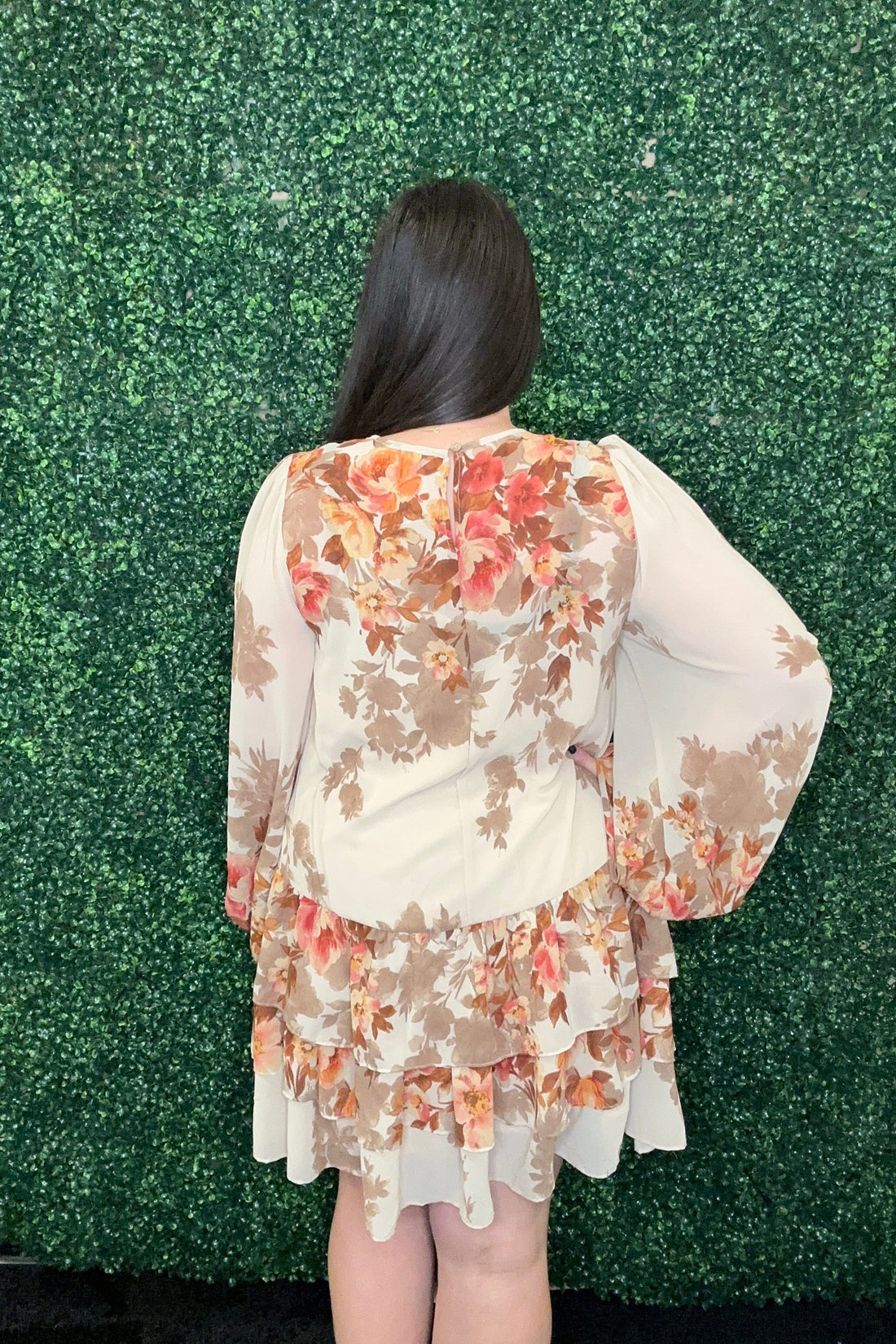 Long Sleeve Fall Printed Dress DRESS EASEL