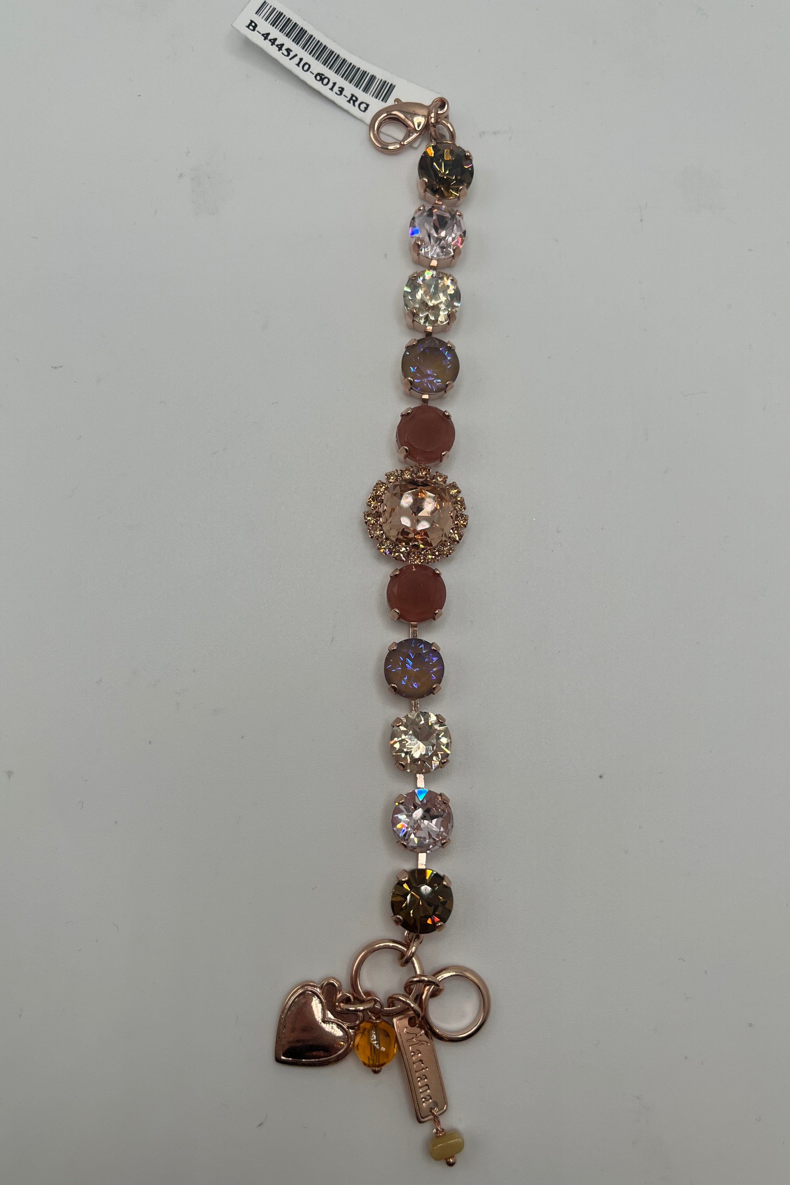 Medium Bracelet with Rivoli Center Cluster in "Amaretto" BETTERBRANDJEWELRY Mariana