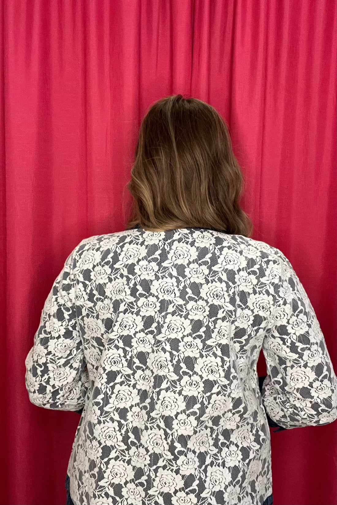 Open Front Lace Denim Jacket OUTFIT COMPLETER PARSLEY & SAGE