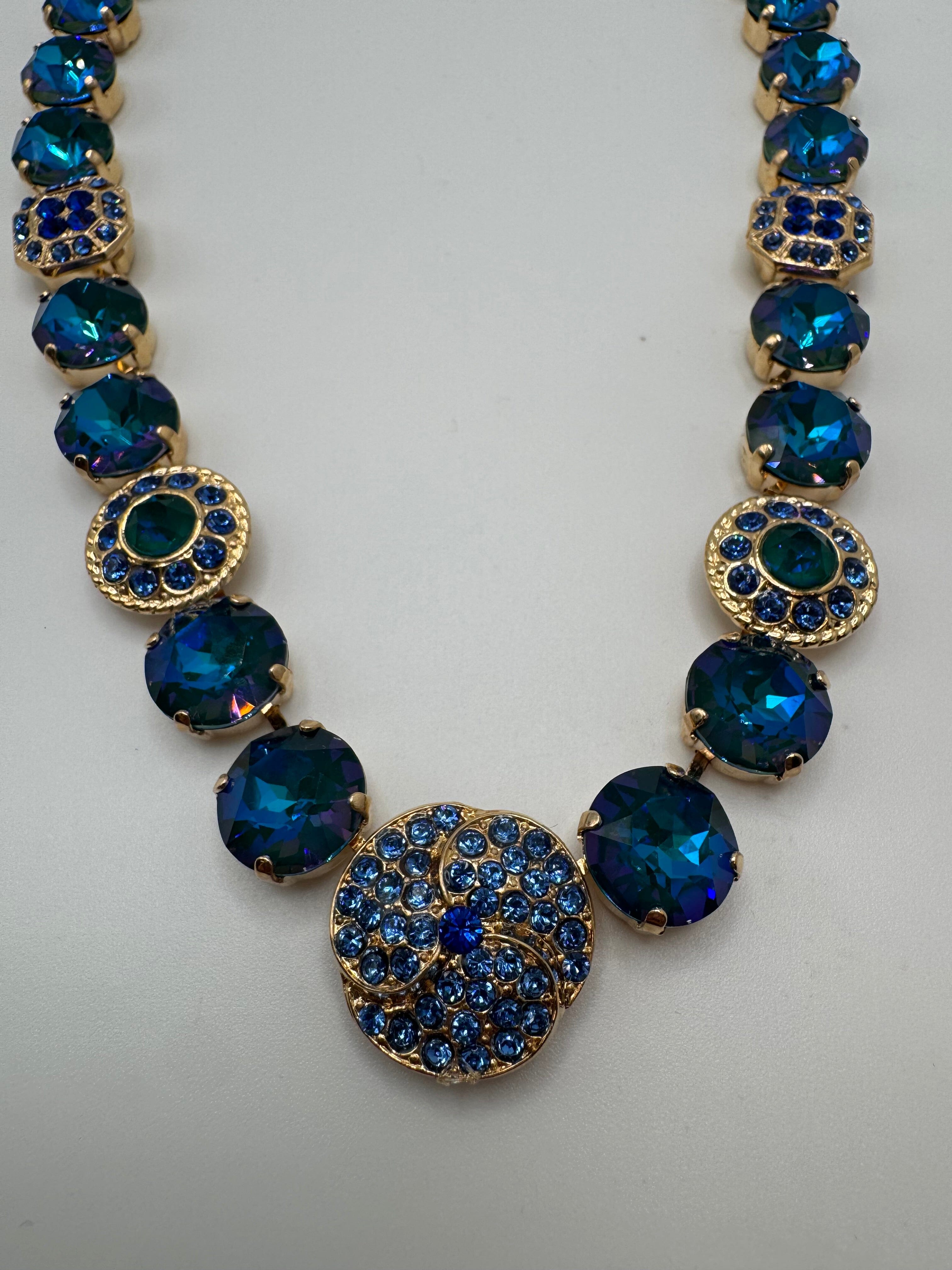 Large Rivoli Necklace in "Capri Blue" BETTERBRANDJEWELRY Mariana