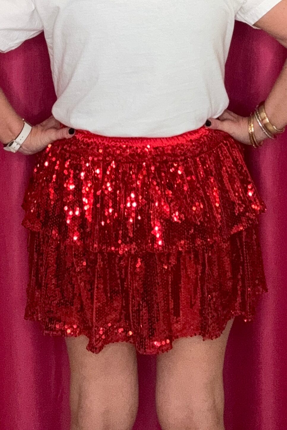 Feel The Fire Sequin Skort BOTTOMS JESS LEA