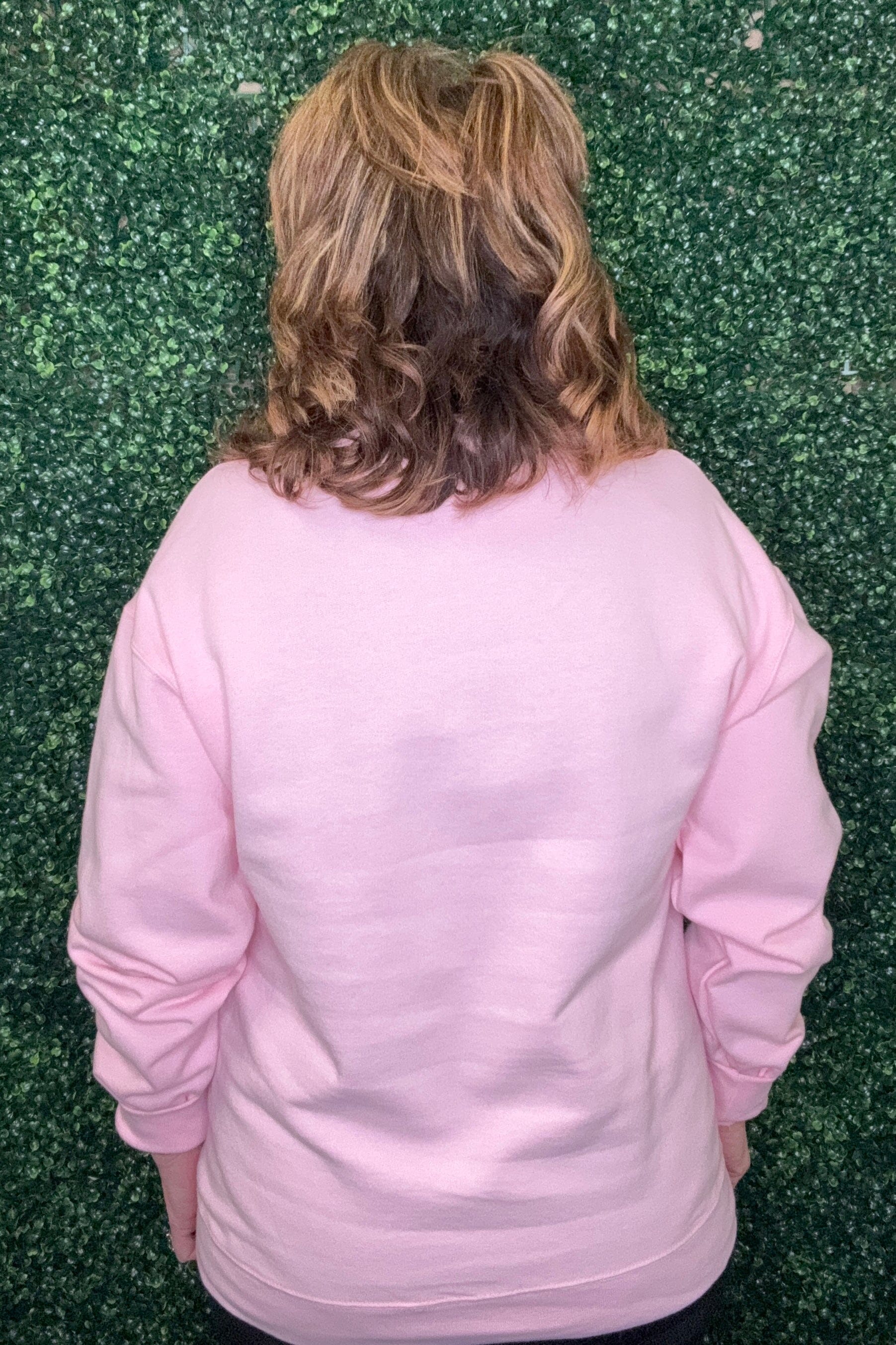 Love Glitter Puff Graphic Sweatshirt MISSY BASIC KNIT SUGAR STITCH