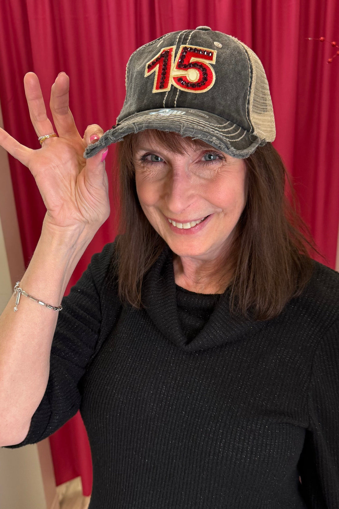 Rhinestone Mahomes Hat GIFT/OTHER HEAD HUNTERS