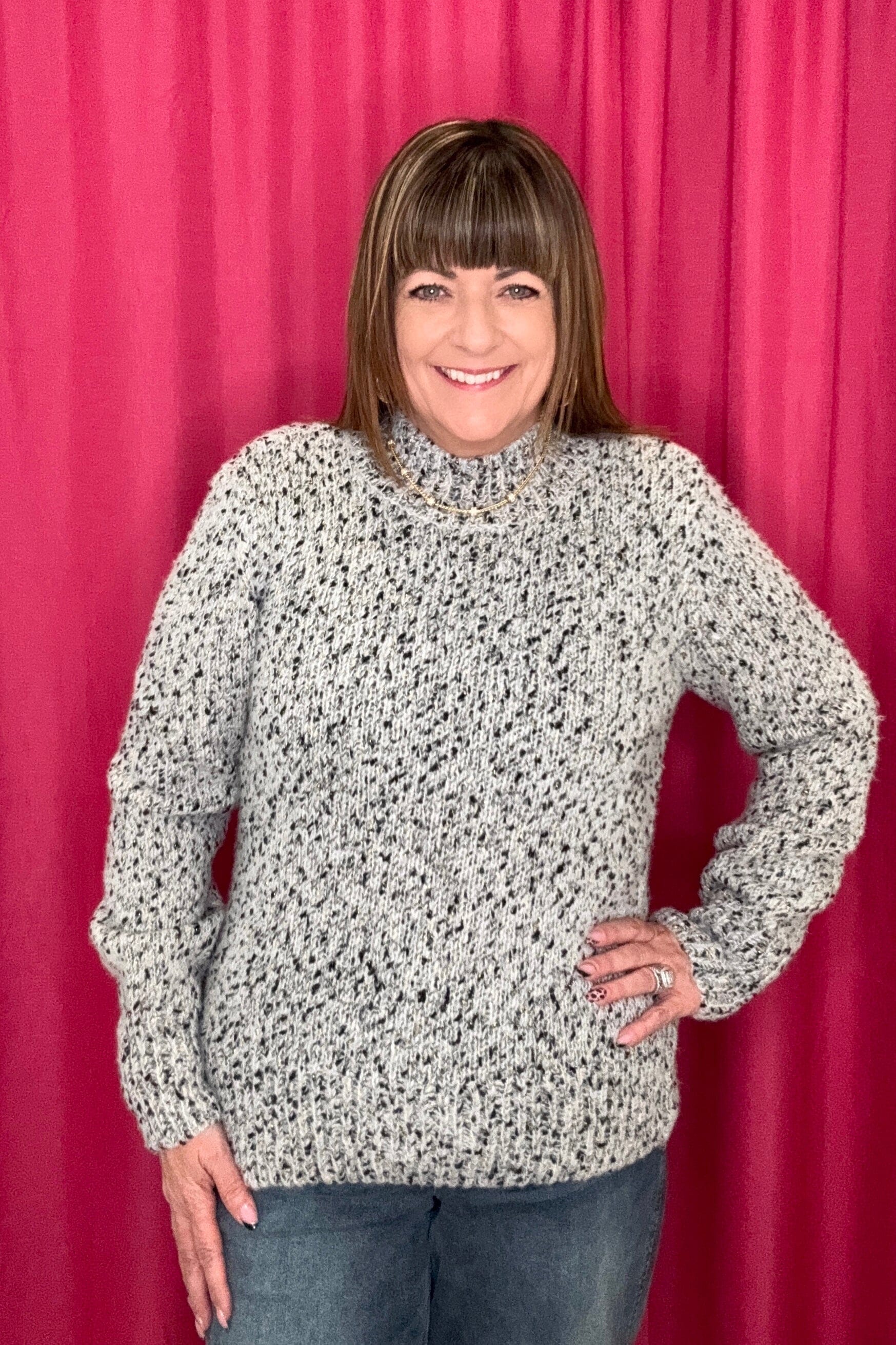 Long Sleeve Mock Neck Sweater SWEATER TRIBAL