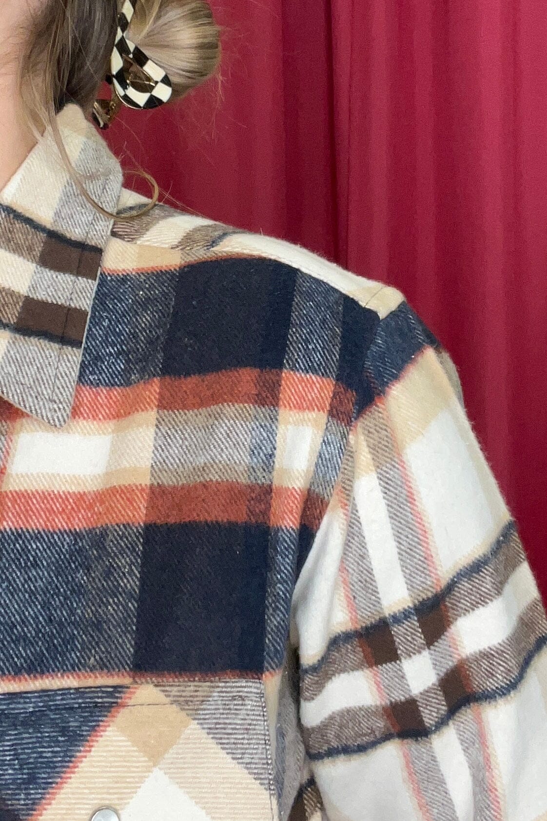 Long Sleeve Flannel w/Pockets OUTFIT COMPLETER KEREN HART