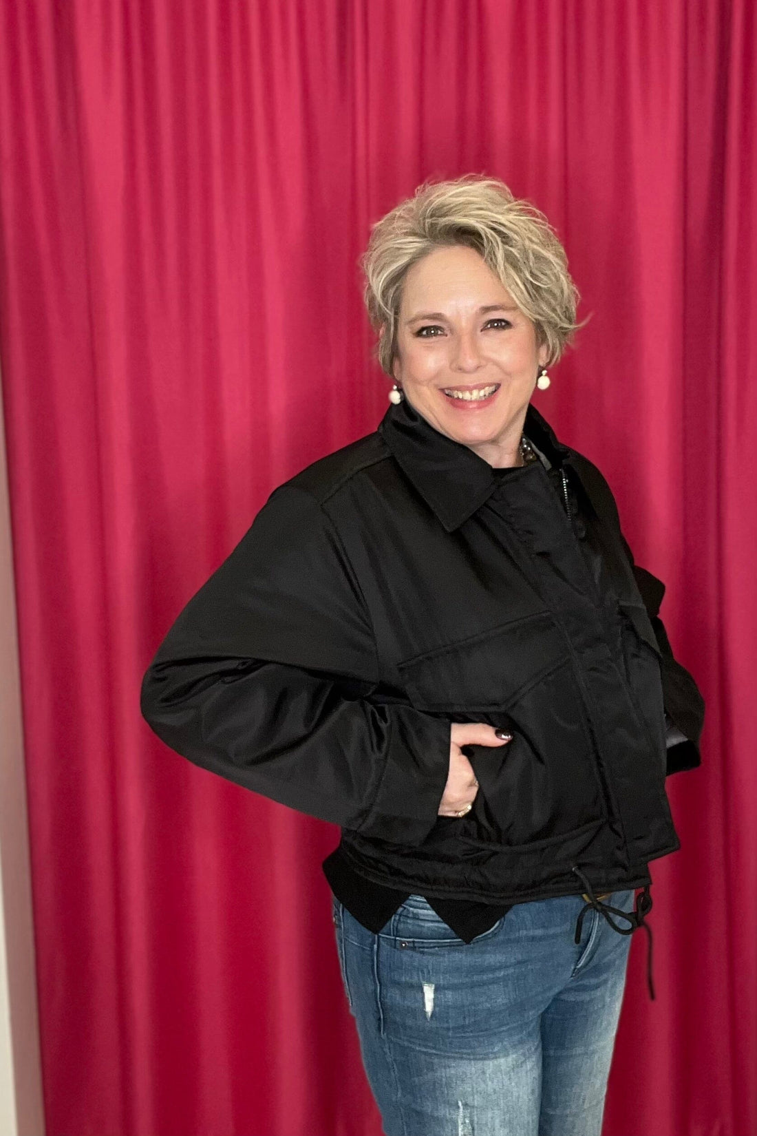 Long Sleeve Cropped Reversible Jacket JACKET DEMOCRACY