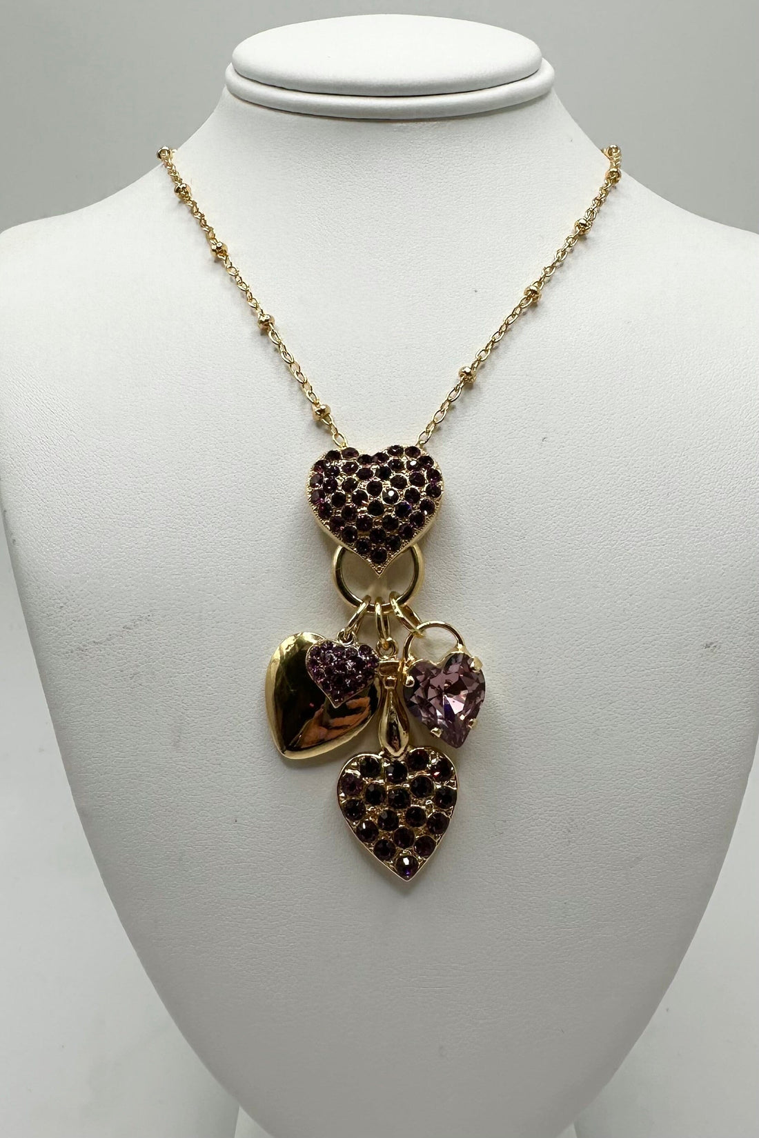 Amethyst Charm Necklace - Yellow Gold BETTERBRANDJEWELRY MICHALSMARIANA