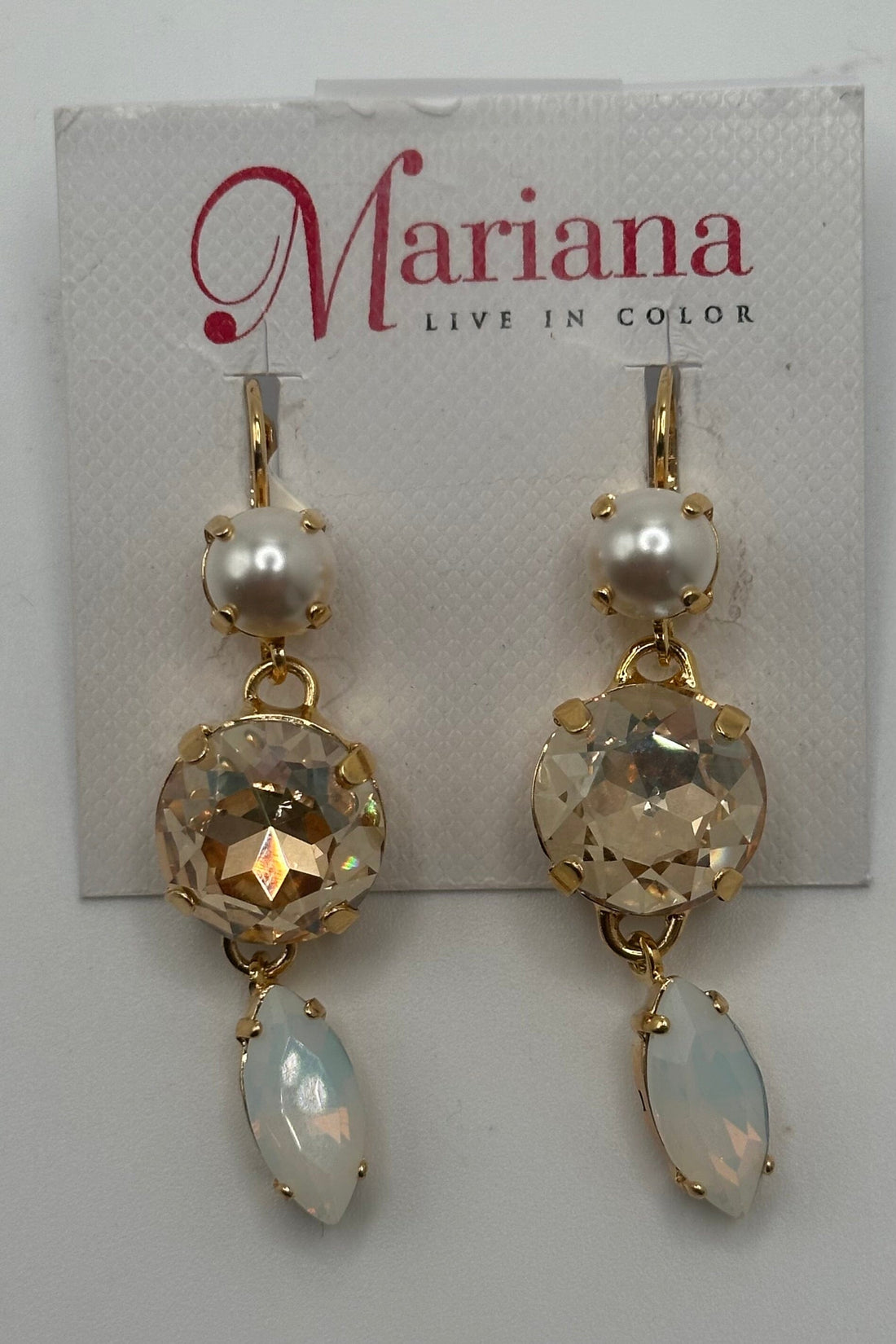 Extra Luxurious Round Marquise Drop Earrings in "Barbados" - Yellow Gold BETTERBRANDJEWELRY MICHALSMARIANA