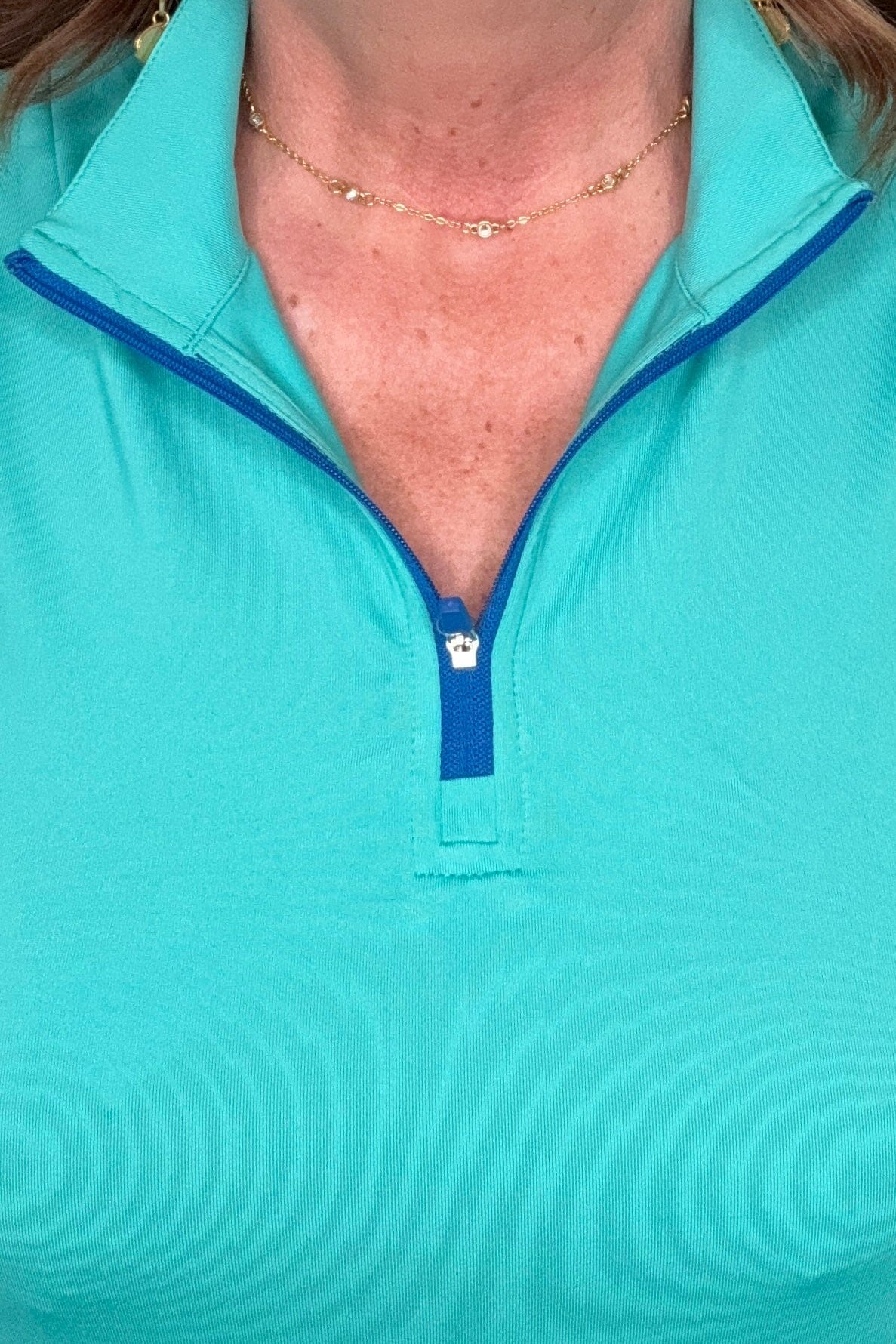 Sleeveless Zip Mock Neck Top UNDER TRIBAL