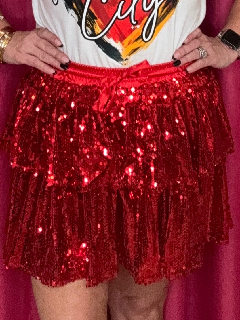 Feel The Fire Sequin Skort BOTTOMS JESS LEA