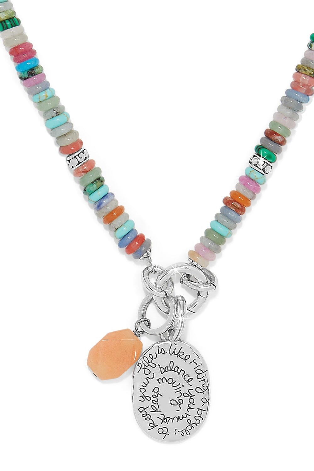 Token Charm Mix Gemstone Necklace BJEWELRY Brighton Collectables