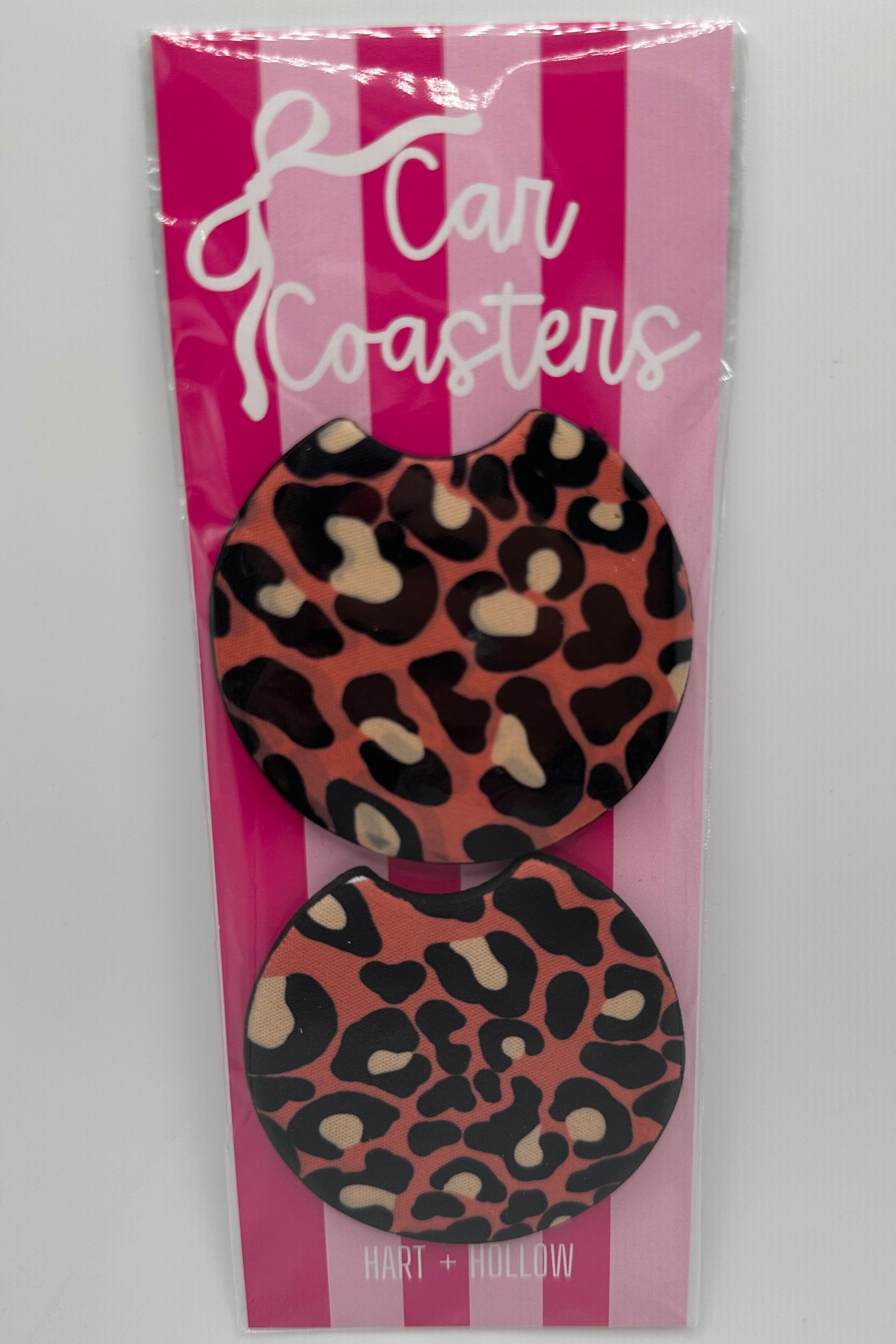 Leopard Car Coaster Set GIFT/OTHER HART&HALLOW
