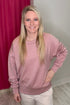 Solid Crewneck Scuba Sweatshirt JRTOP CASUAL TOP YELETE ROSEPINK S