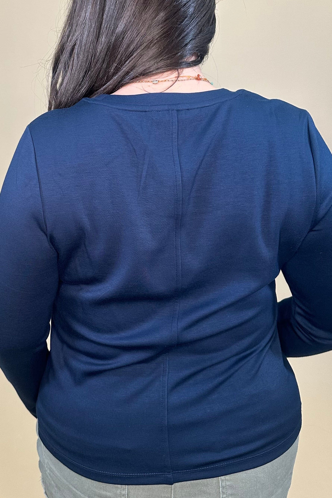 Long Sleeve Scoop Neck Knit Top MISSY BASIC KNIT LIVERPOOL