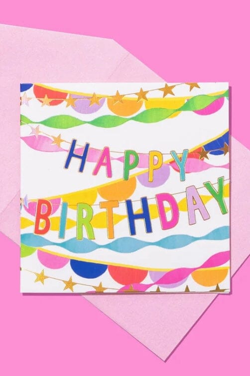 Happy Birthday Streamers Card GIFT/OTHER TAYLOR ELLIOTT DESIGNS