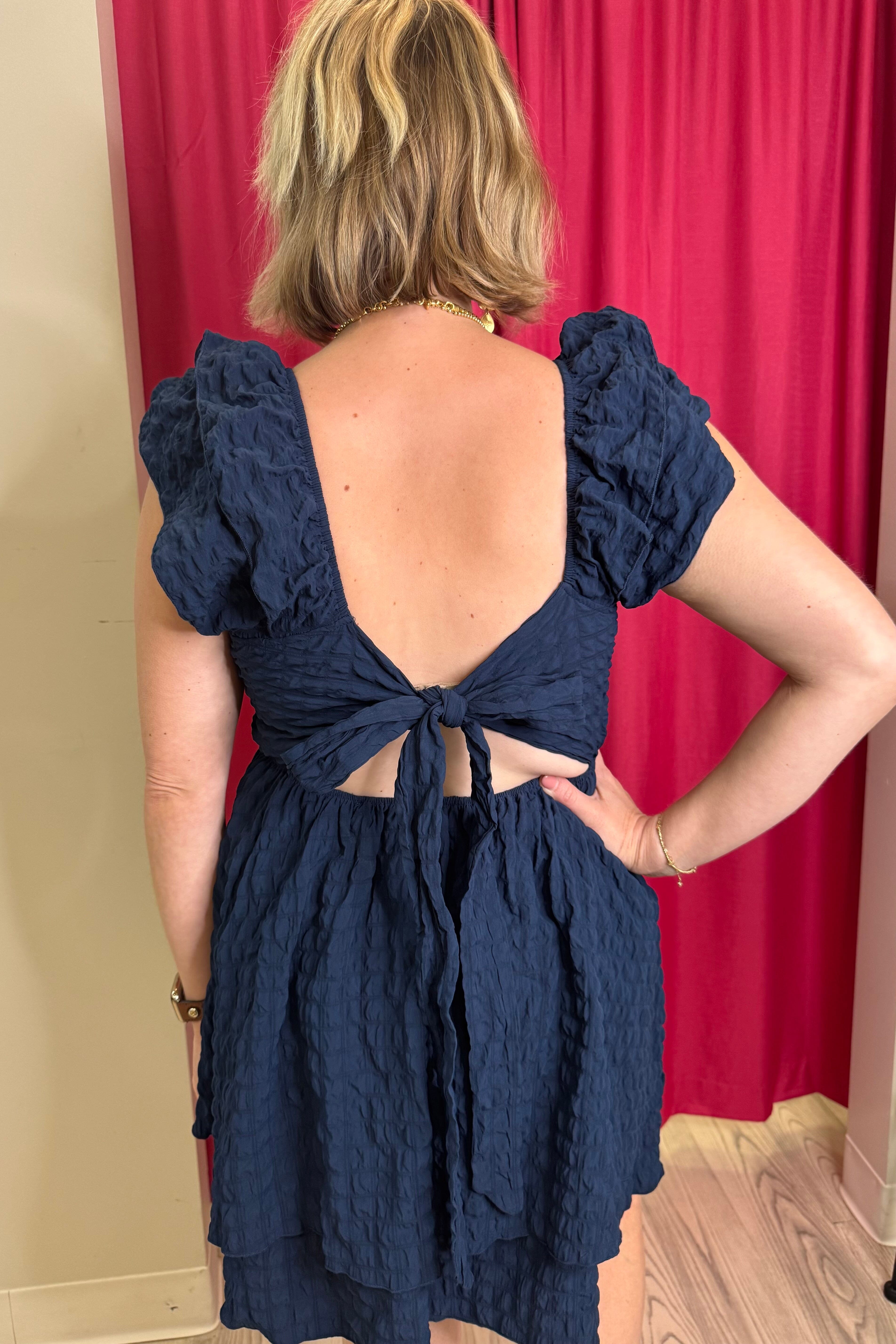 Square Neck Crape Dress DRESS SIMPLY SOUTHERN