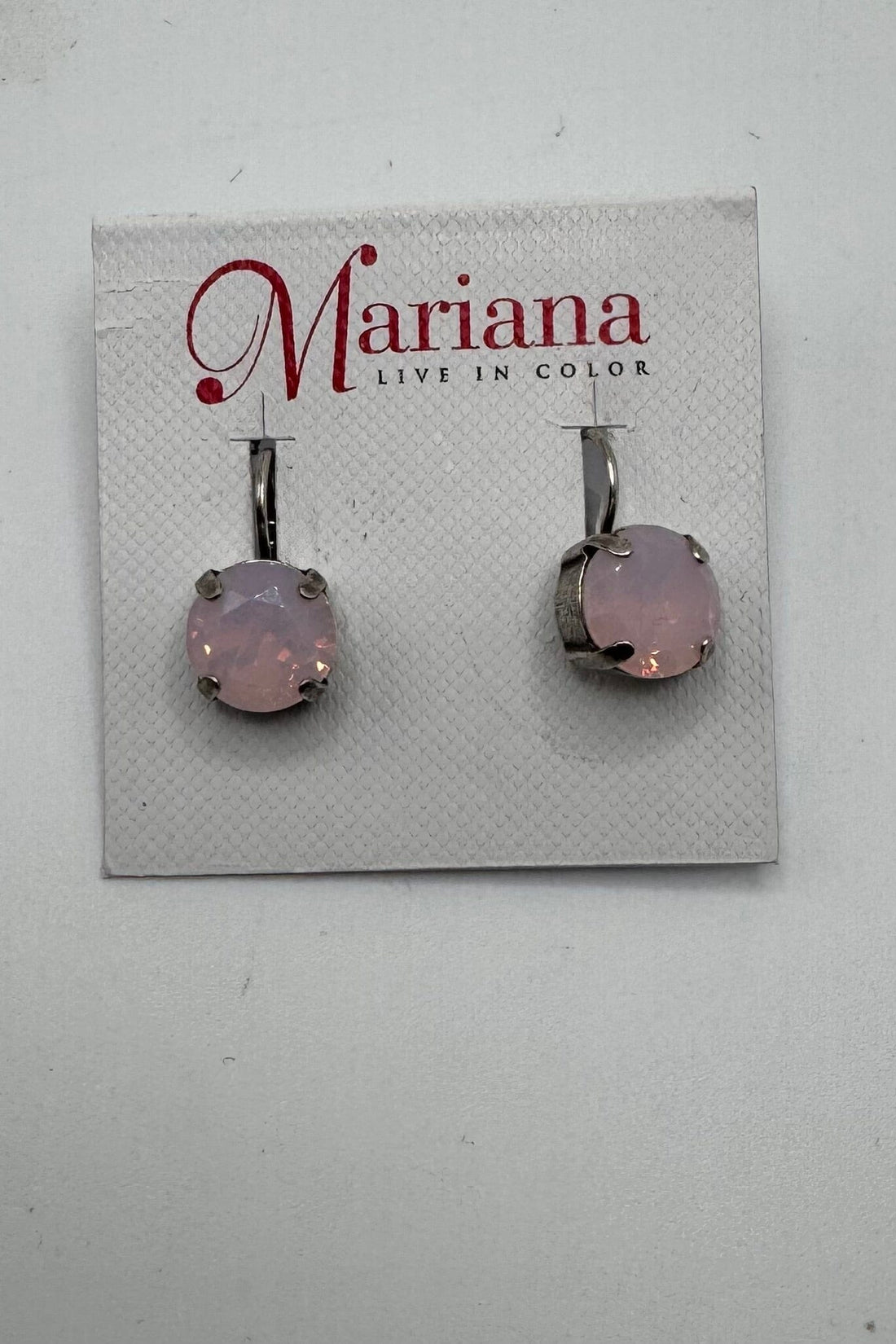 Large Double Stone Leverback Earrings in "Pink Opal" BETTERBRANDJEWELRY Mariana