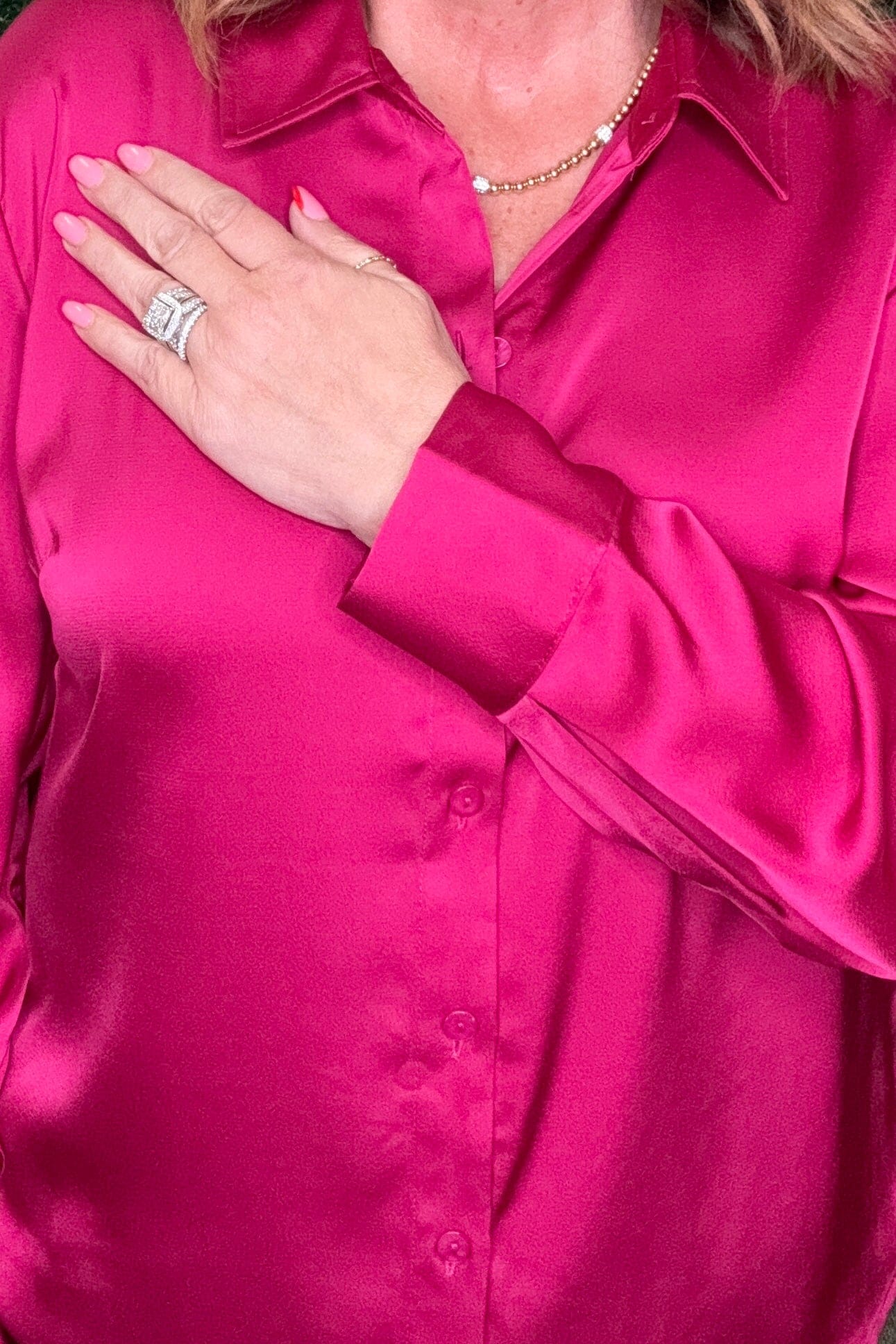 Long Sleeve Button Front Woven Shirt MISSY TOP SPECIAL LIVERPOOL