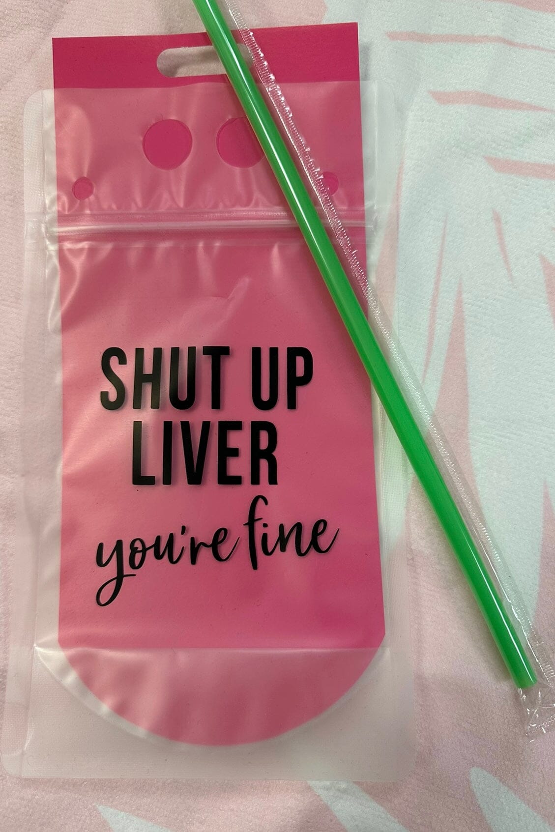 Drink Pouch With Straw GIFT/OTHER Drink Pouch Party SHUTUPLIVER