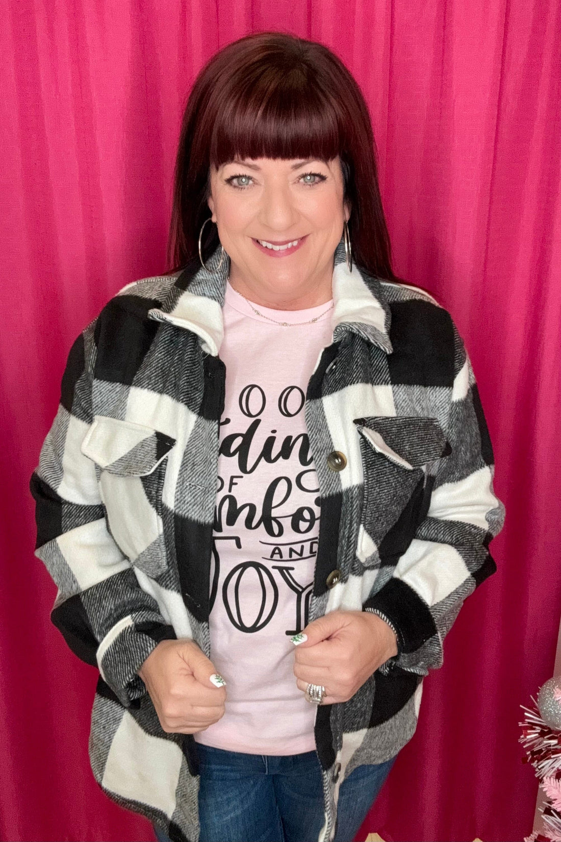 Good Tidings of Comfort & Joy Tee MISSY BASIC KNIT K Lane&