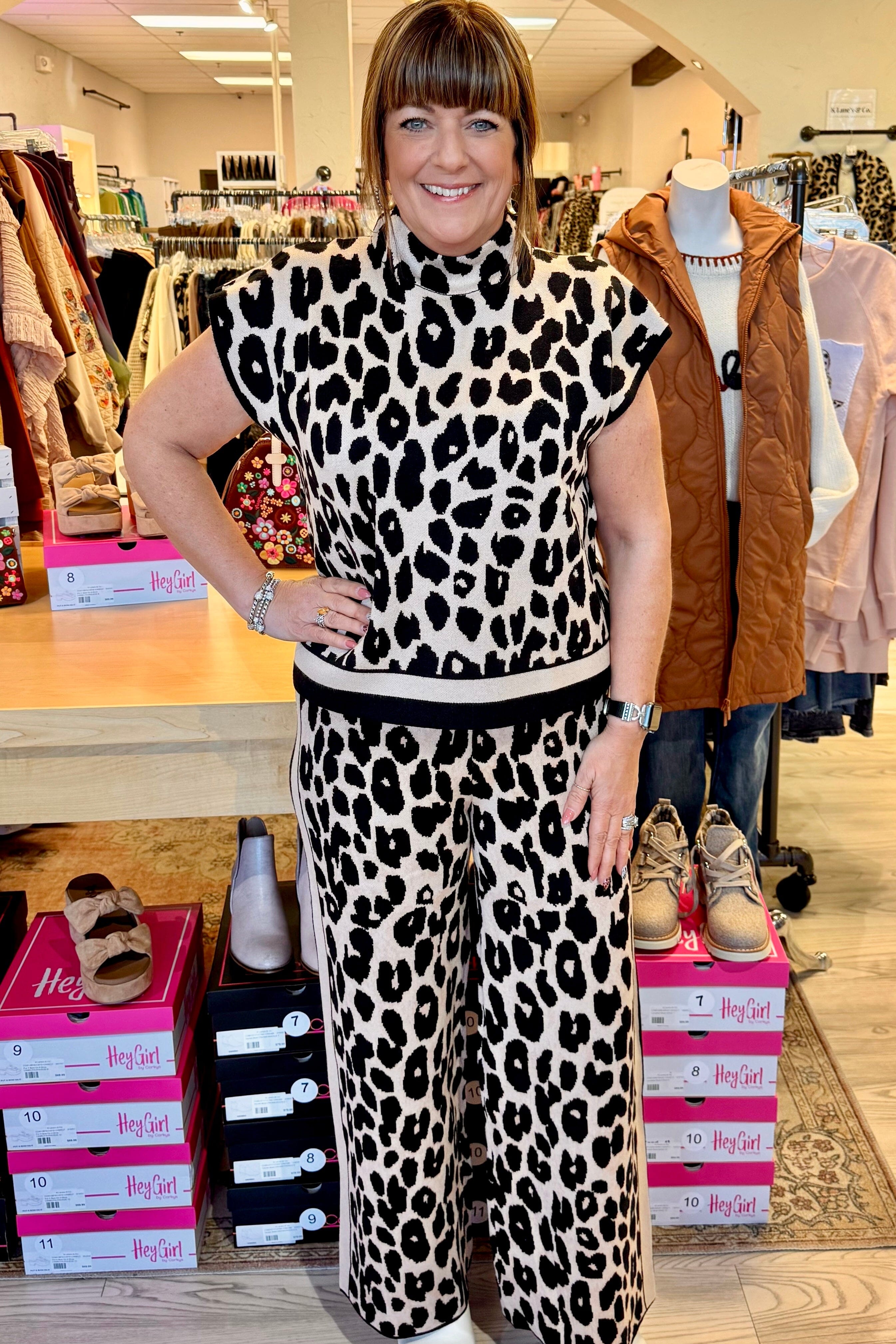 Animal Print Pull On Pant BOTTOMS ENTRO