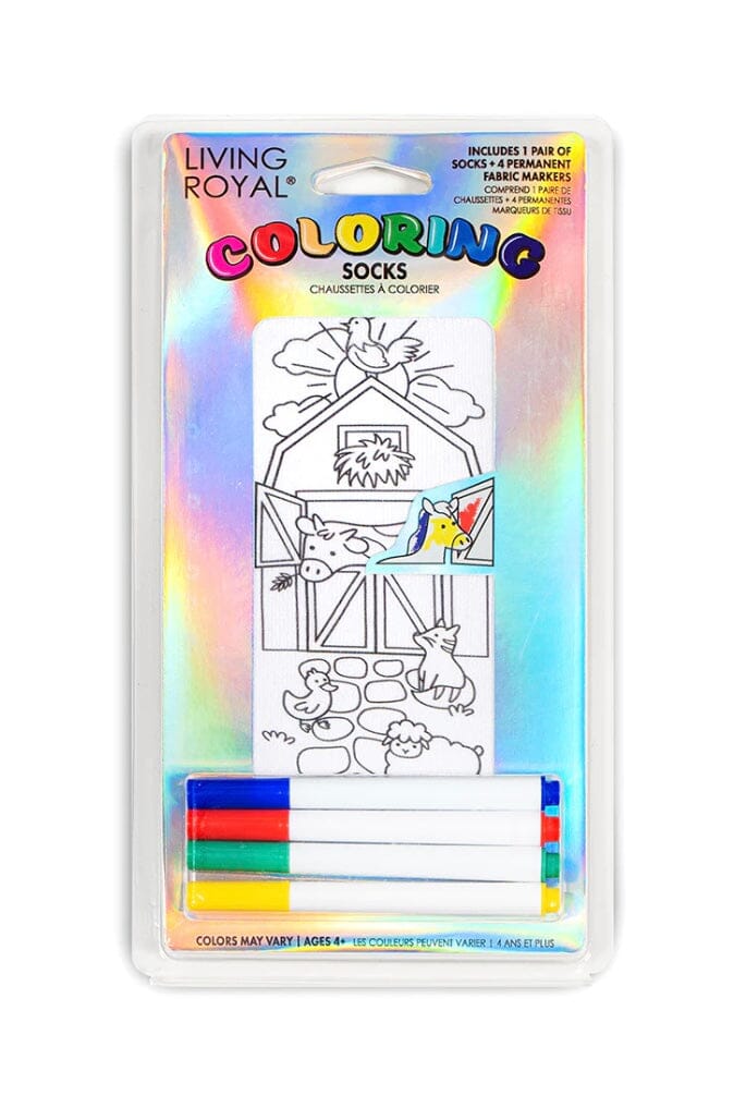 Farm Coloring Socks GIFT/OTHER Living Royal
