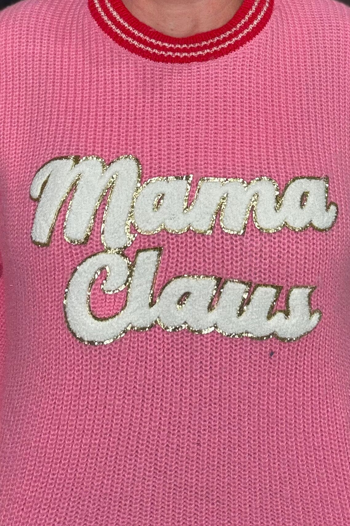 Long Sleeve Mama Claus Knit Sweater MISSY BASIC KNIT SIMPLY SOUTHERN