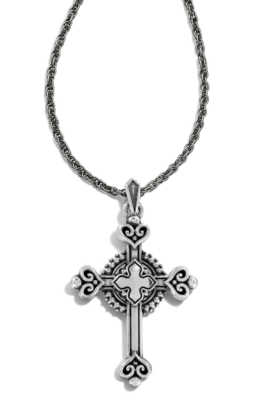 Alcazar Heart Small Cross Necklace BJEWELRY Brighton Collectables