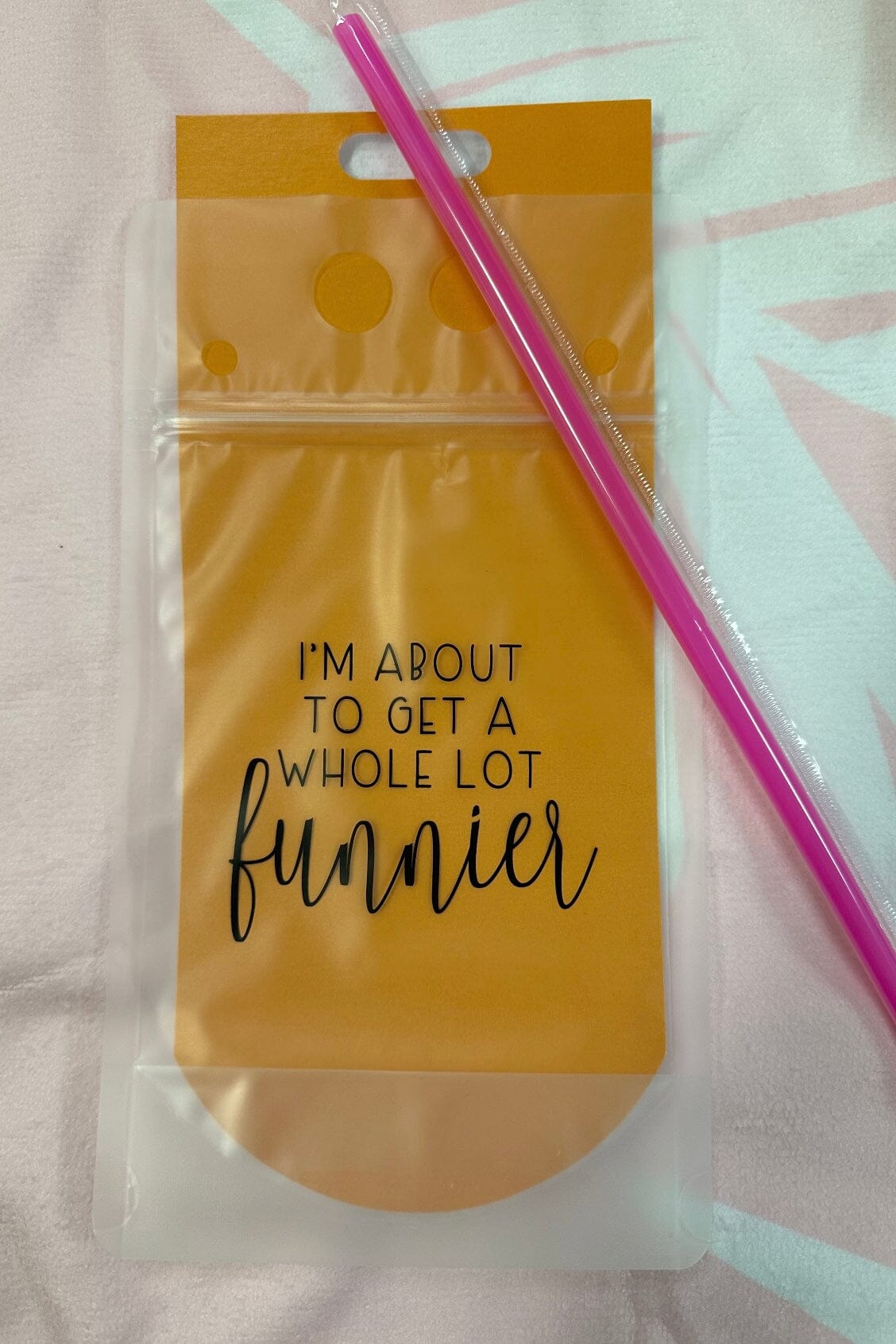 Drink Pouch With Straw GIFT/OTHER Drink Pouch Party FUNNIER