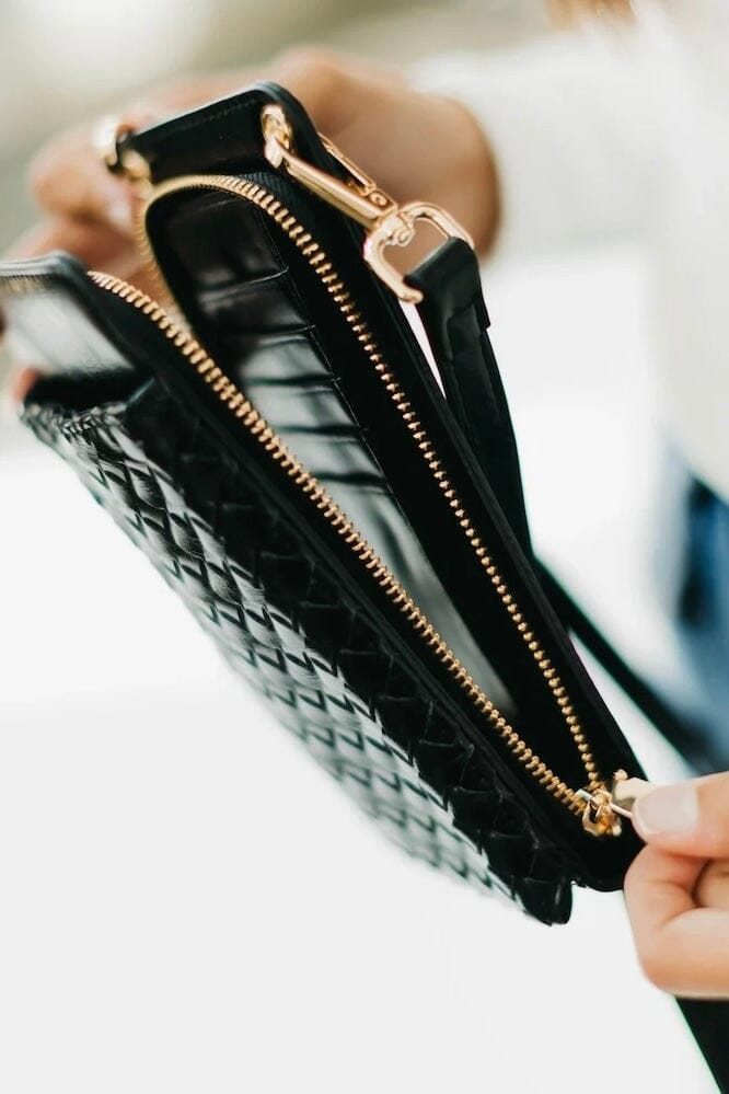 Woven Double Duty Phone Bag -Cream HANDBAGS PRETTY SIMPLE