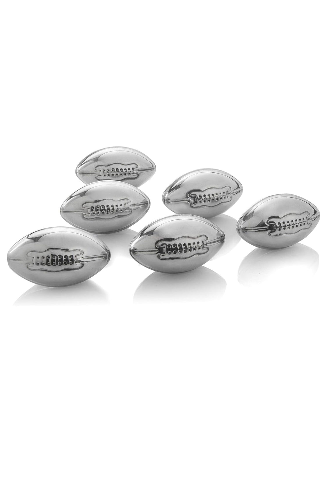 Football Shaped Stainless Steel Whiskey Stones GIFT/OTHER THE WINE SAVANT
