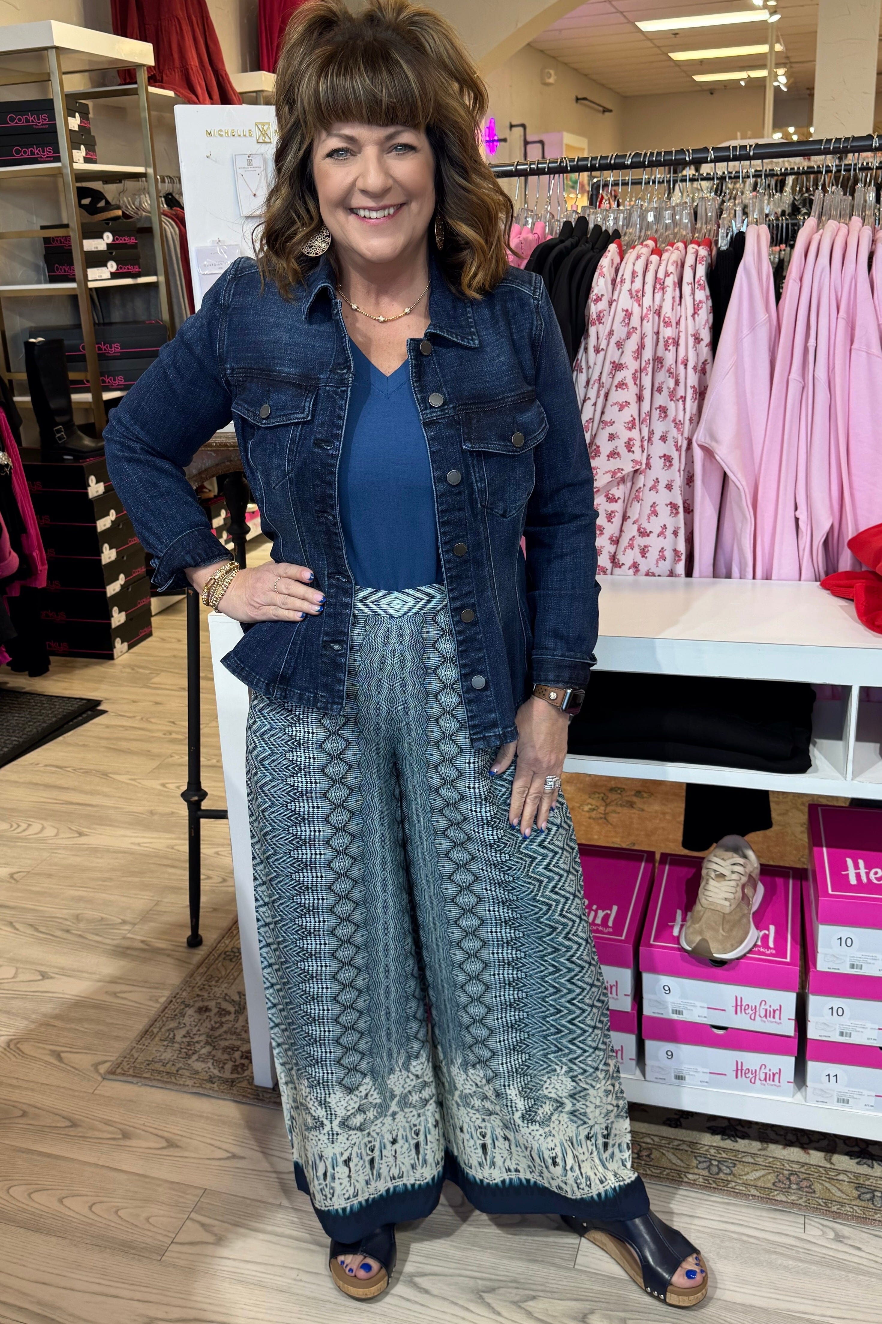 Pull On Palazzo Pant BOTTOMS LIVERPOOL