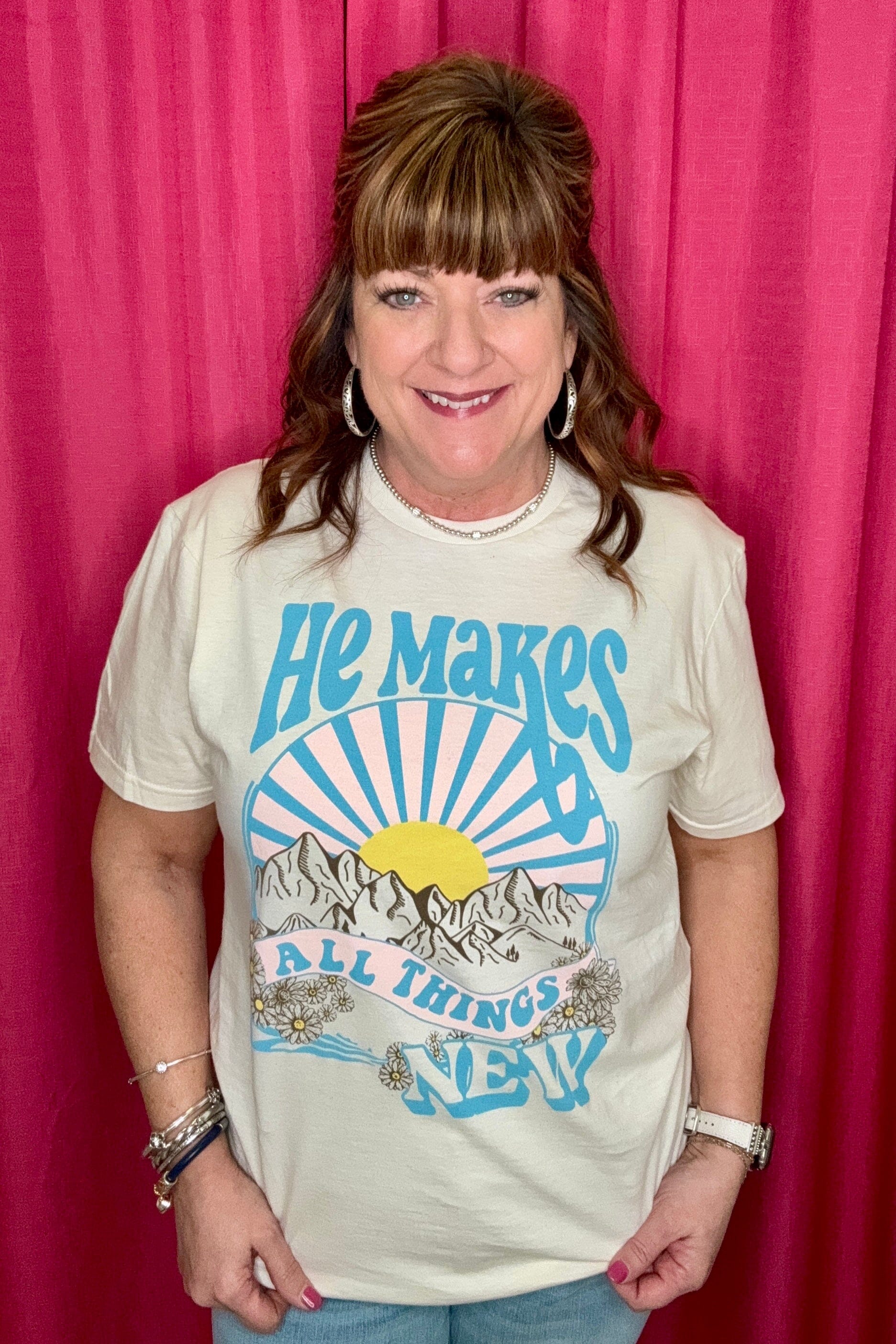 He Makes All Things New T-Shirt MISSY BASIC KNIT K Lane&