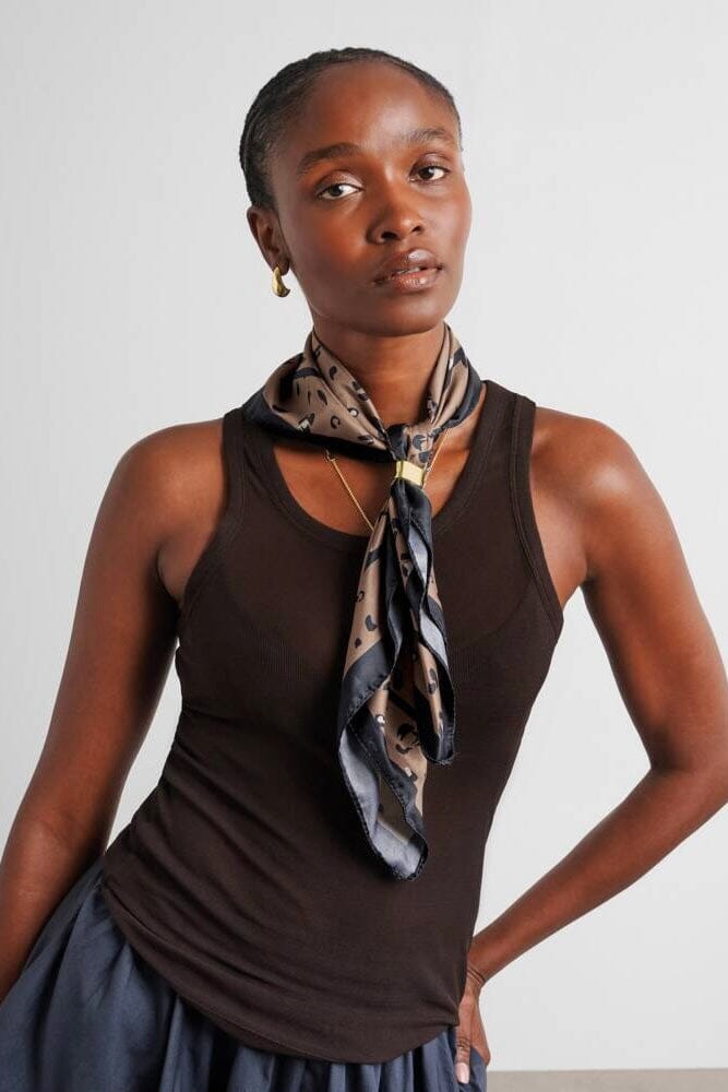 Leopard Satin Multiway Bag Scarf SCARF/HAT/WINTERGOODS KATIE LOXTON