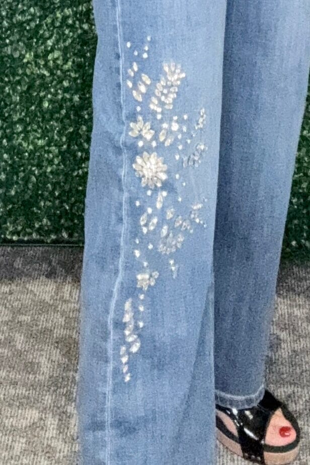 Kennedy Straight Jeans w/Rhinestones BOTTOMS LIVERPOOL