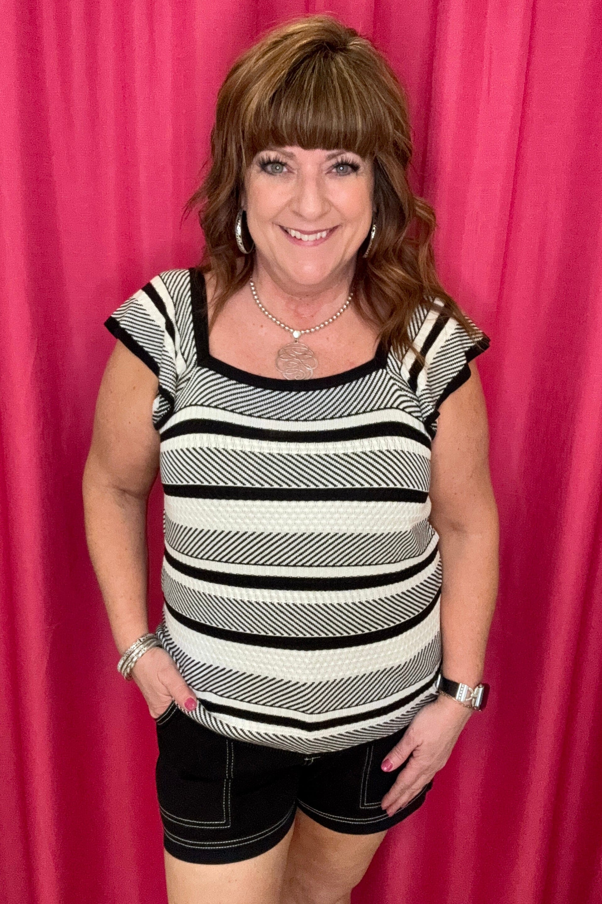 Ruffle Sleeve Square Neck Sweater Top MISSY TOP SPECIAL LIVERPOOL