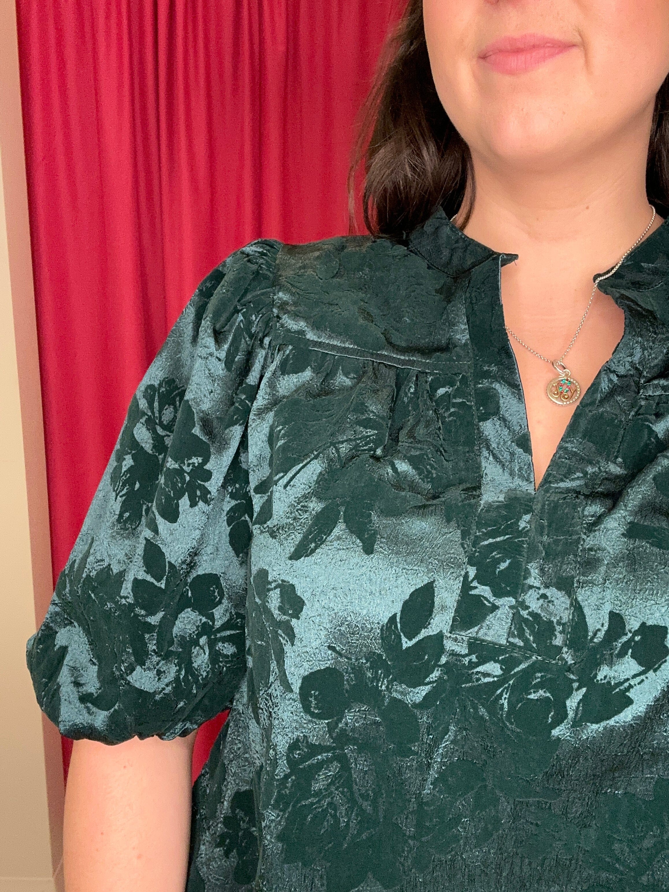 High Round Neck Puff Sleeve Top JR TOP DRESSY GLAM