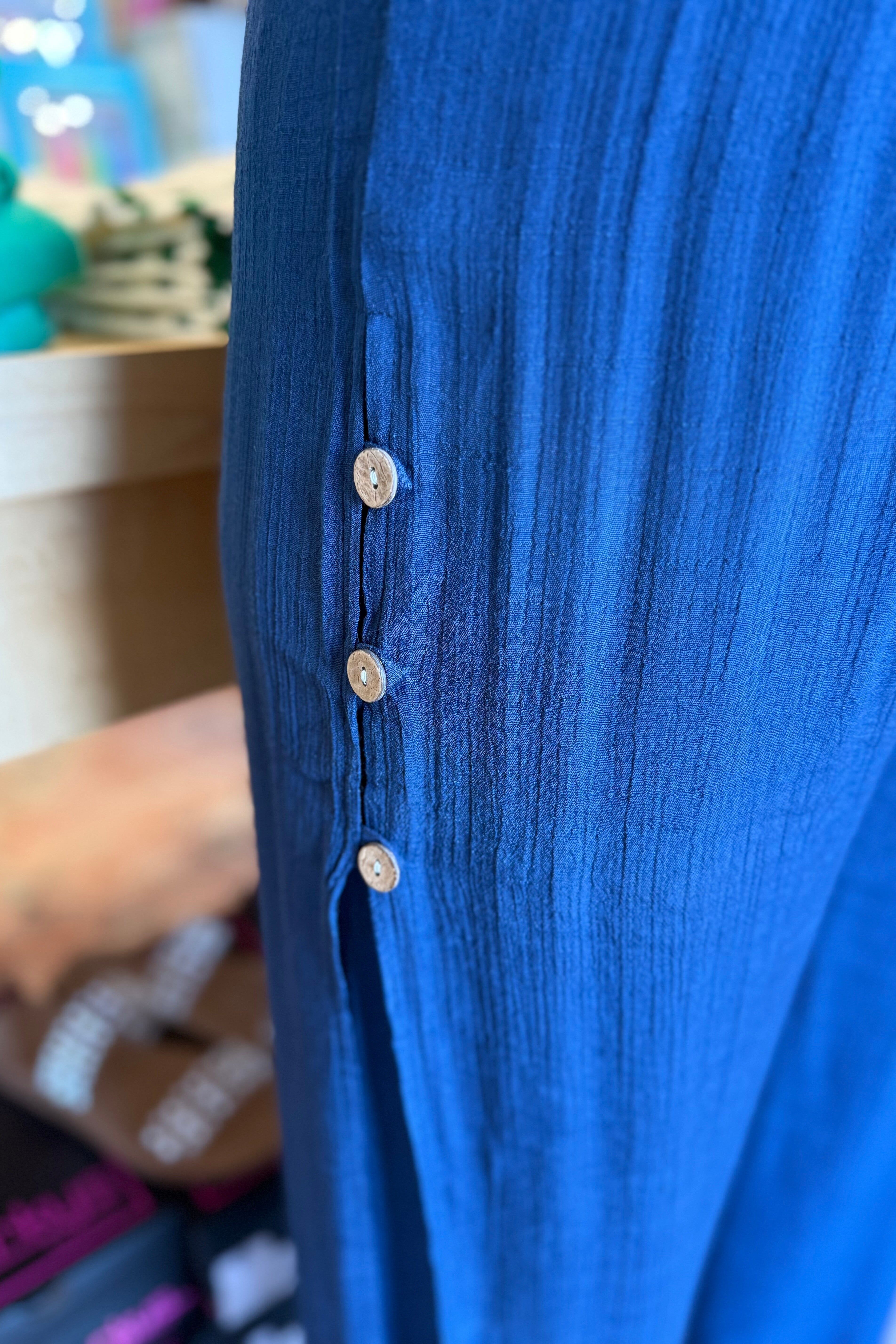 Pull On Gauze Pant with Button Detail BOTTOMS CREATION