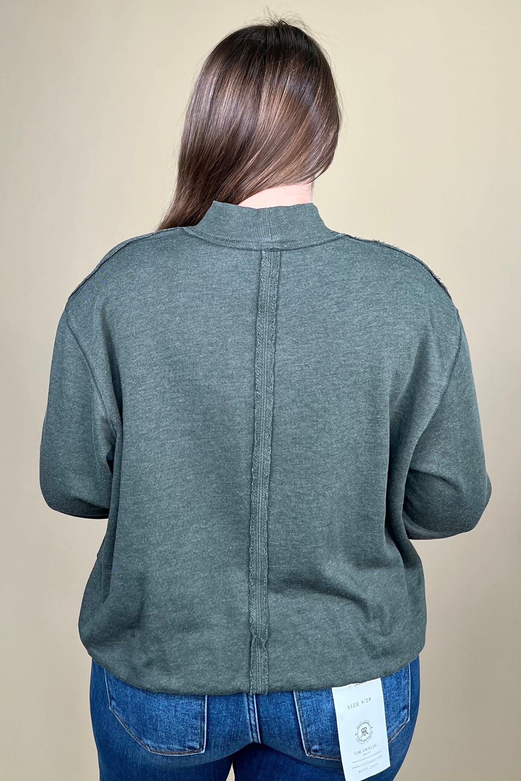 Ribbed Bubble Sweatshirt MISSY BASIC KNIT:~~Unassigned~~ TRIBAL