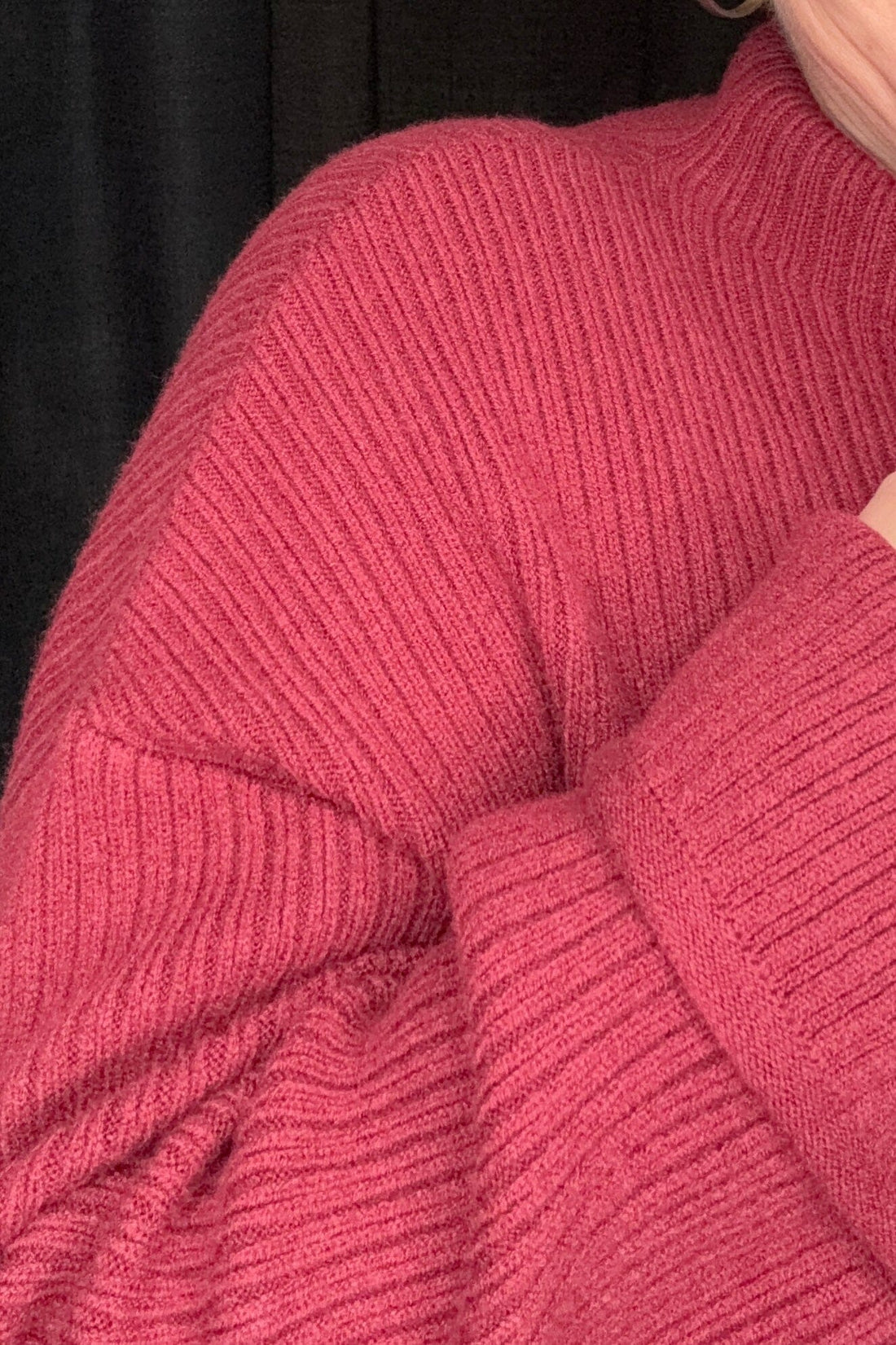 Long Sleeve Mock Neck Pocket Detail Sweater SWEATER BLUPEPPER