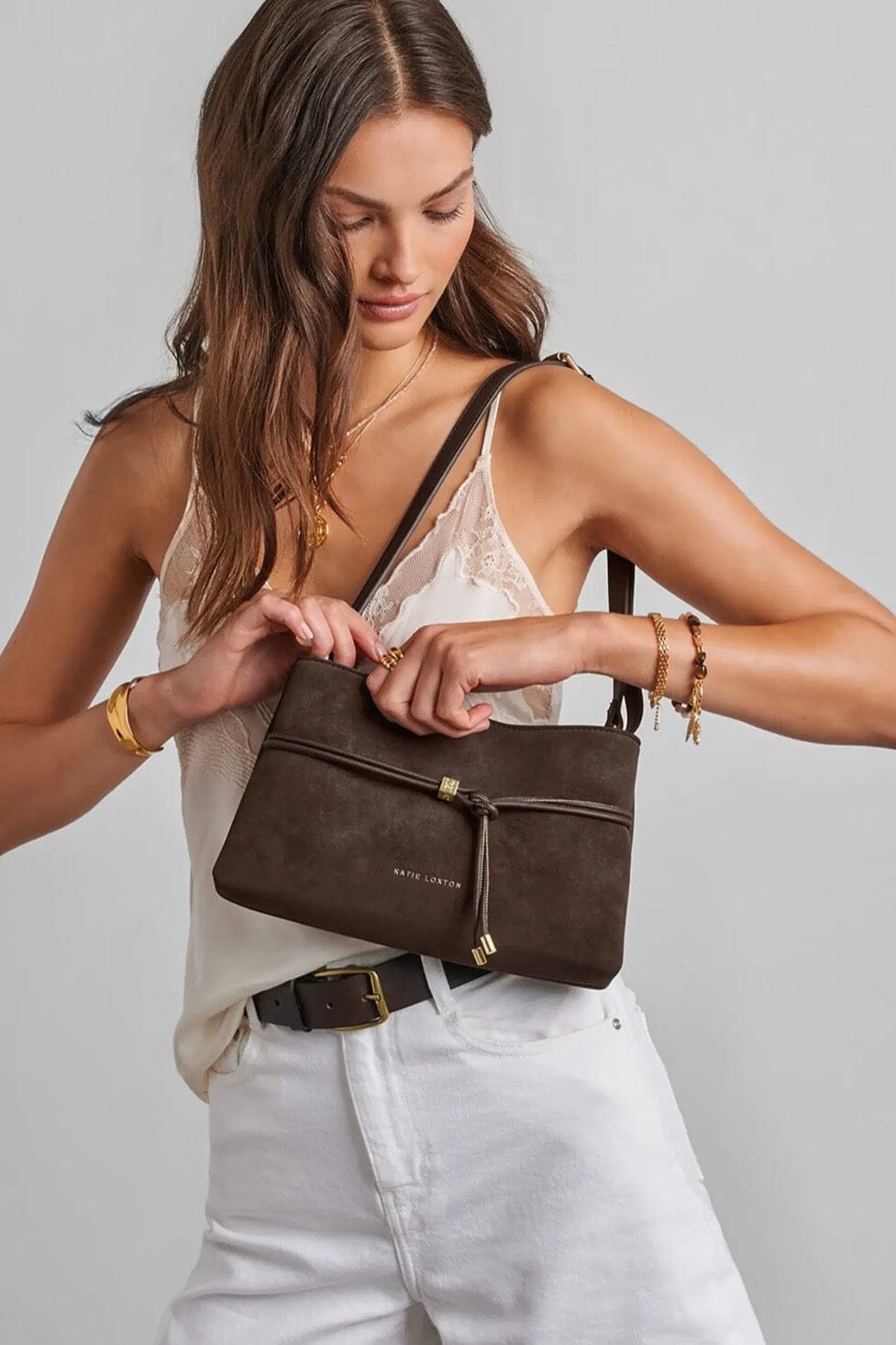 Lori Crossbody Bag- Bitter Chocolate HANDBAGS KATIE LOXTON