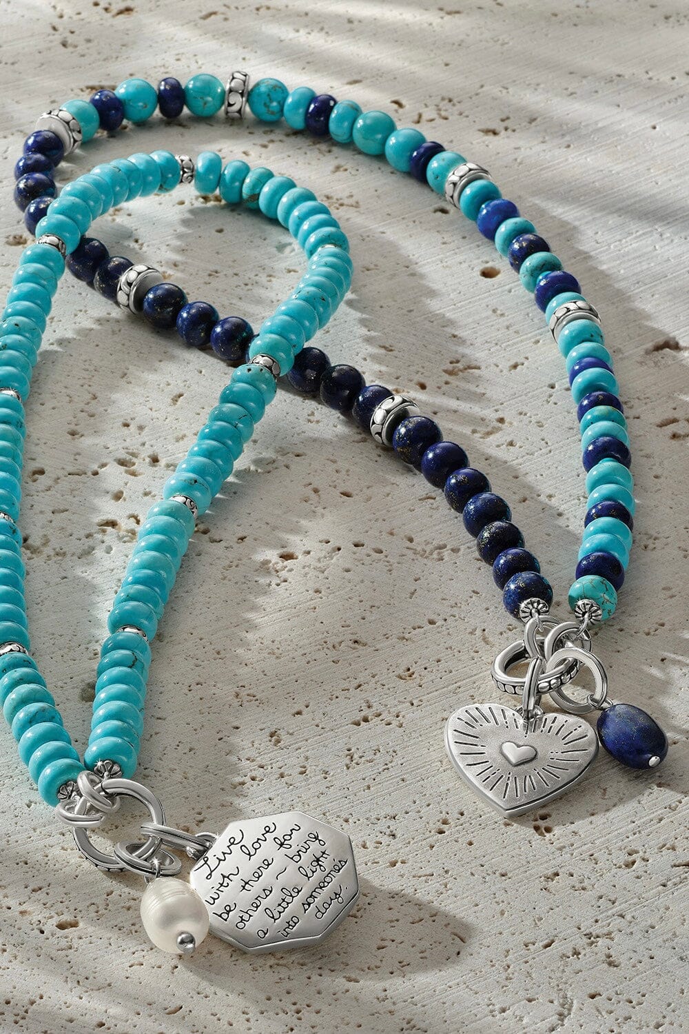 Token Charm Lapis Turquoise Necklace BJEWELRY Brighton Collectables