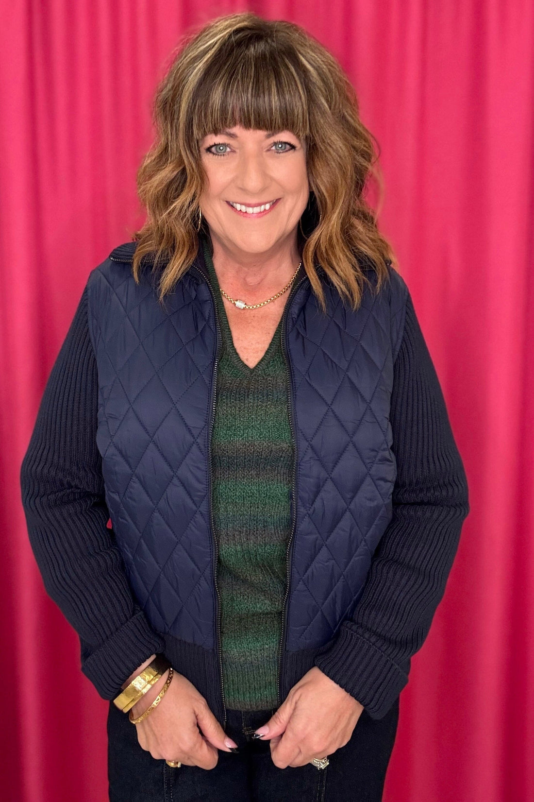 Long Sleeve Drop Shoulder V-Neck Sweater MISSY TOP SPECIAL LIVERPOOL