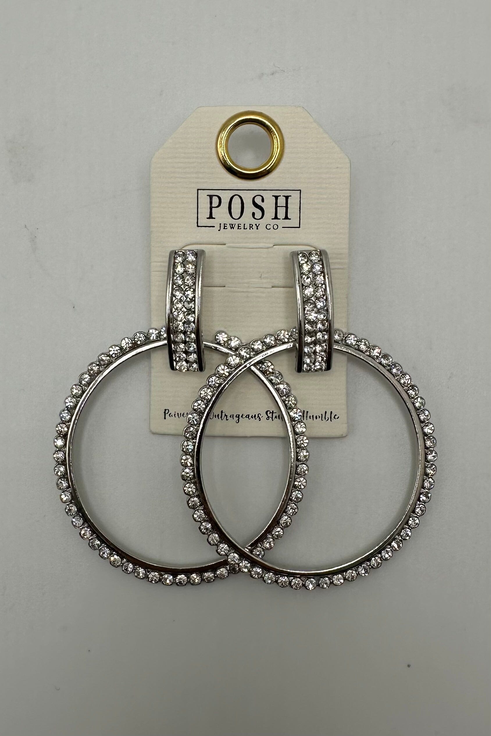 Fashion Earring - Silver Rhinestone Post JEWELRY SUZIE Q