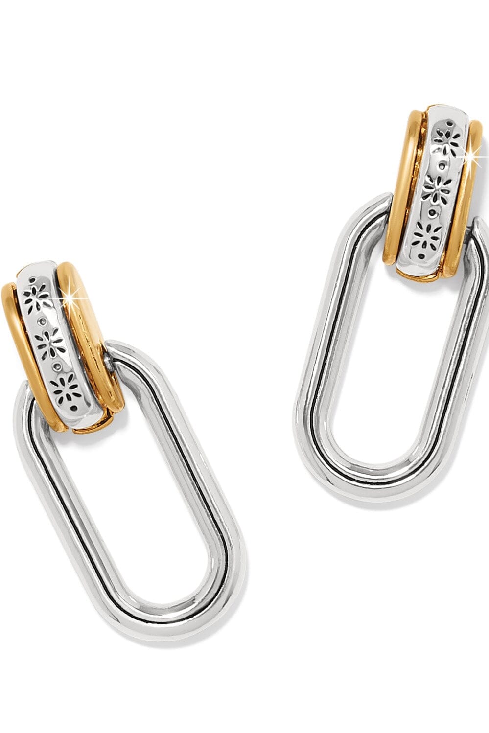 Mosaic 2Tone Links Post Drop Earring BJEWELRY Brighton Collectables