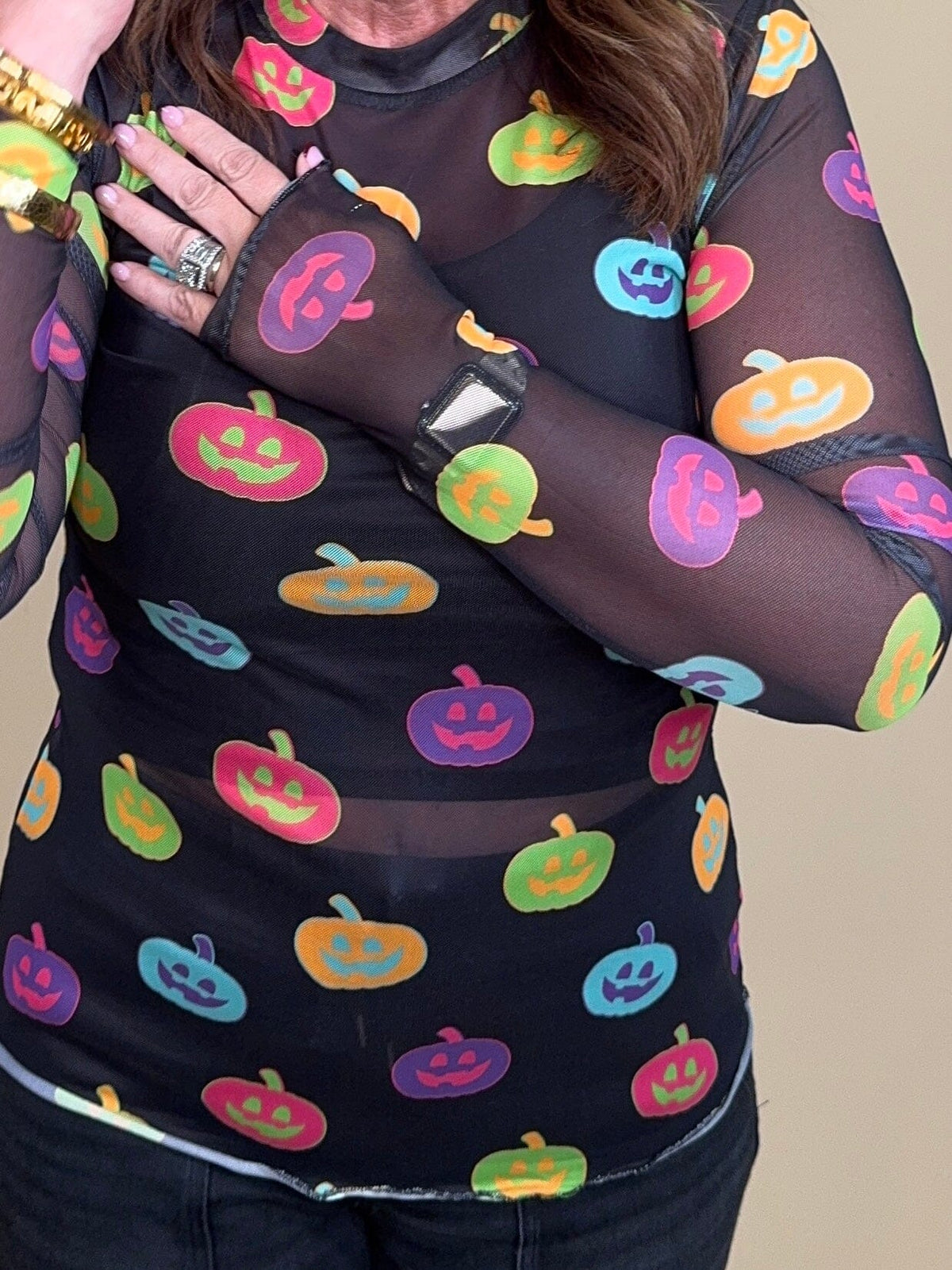 Pumpkin Pop Mesh MISSY BASIC KNIT:~~Unassigned~~ JESS LEA