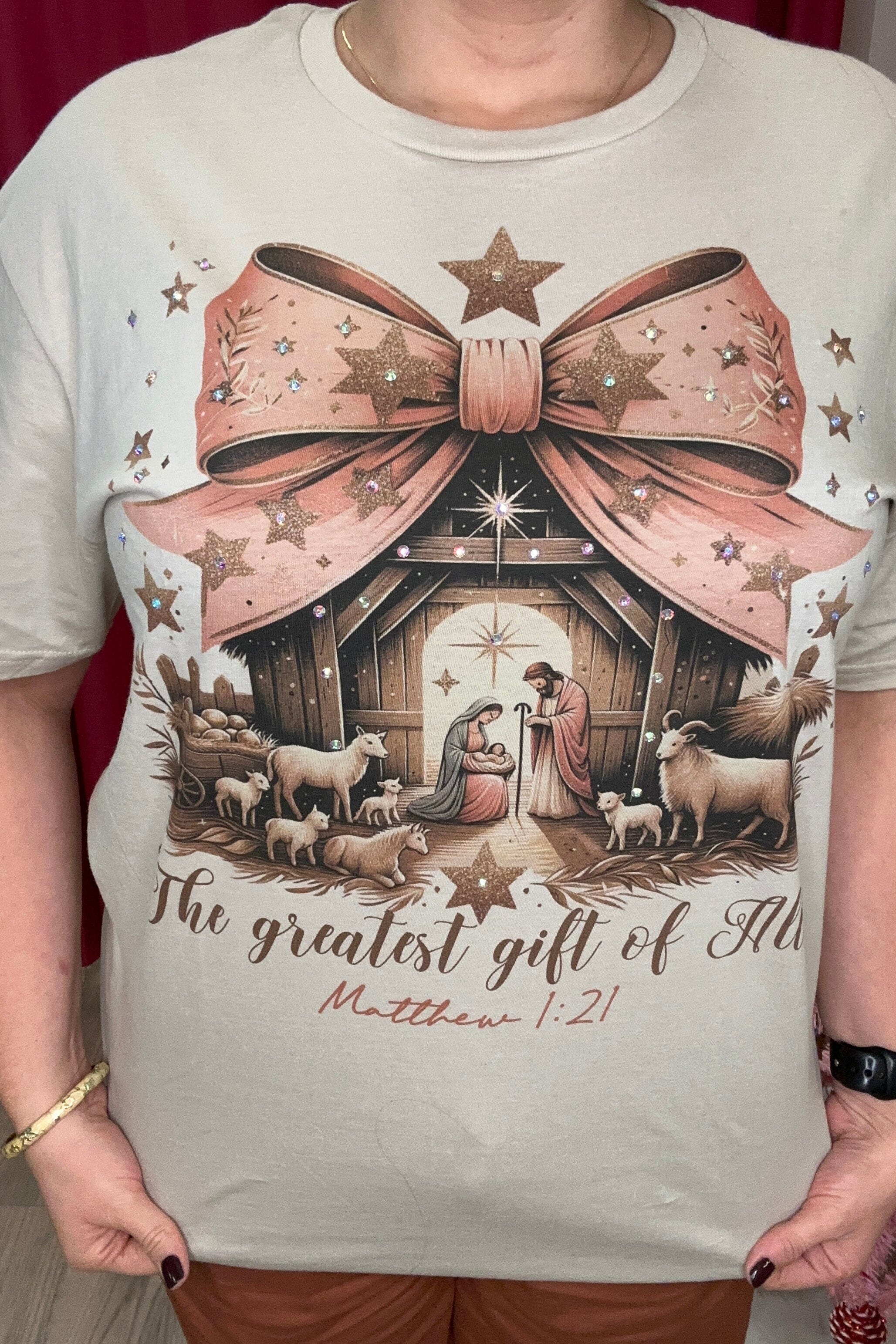 Manger Scene T-Shirt MISSY BASIC KNIT JCOONS
