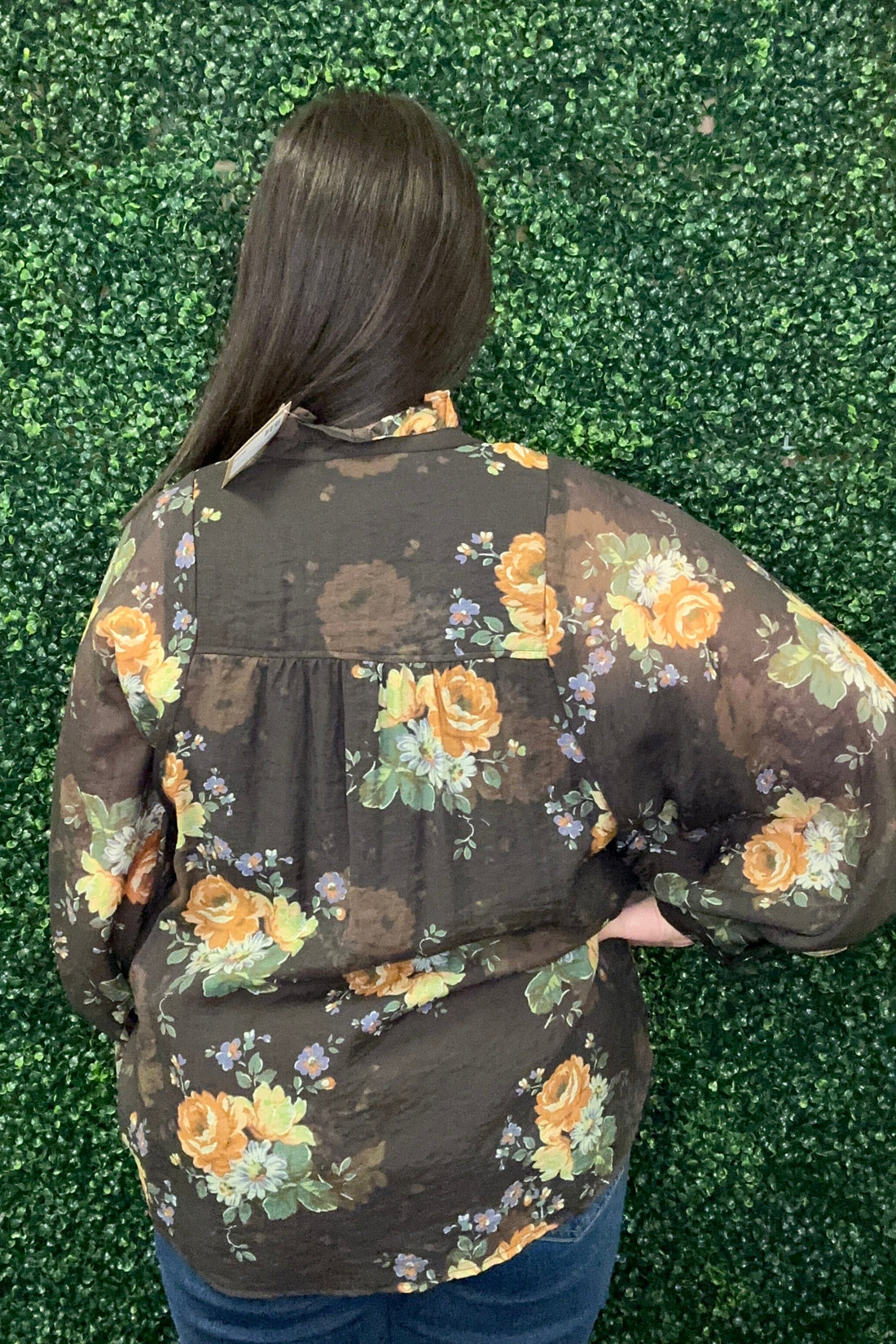 Long Sleeve Floral Printed Top JR TOP DRESSY ENTRO